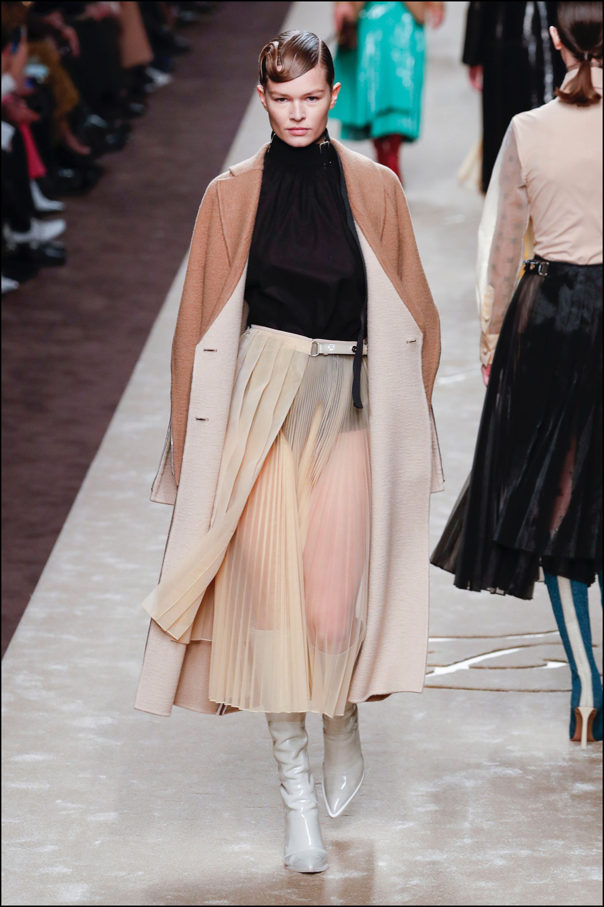 En el desfile de Fendi, en Milán.