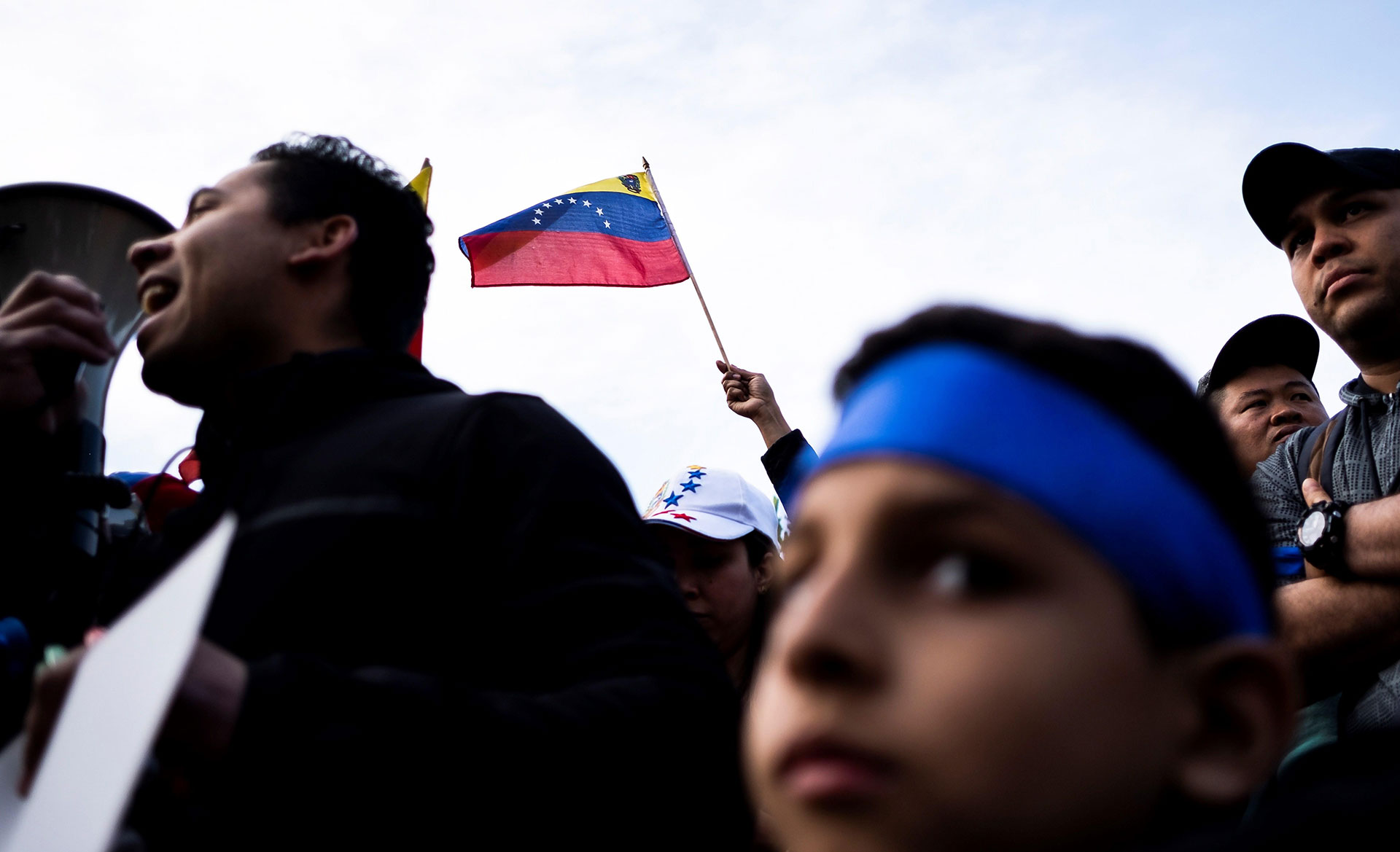 Venezolanos en Nueva York se reunieron el martes en apoyo a los ciudadanos de su país y al opositor Juan Guaidó