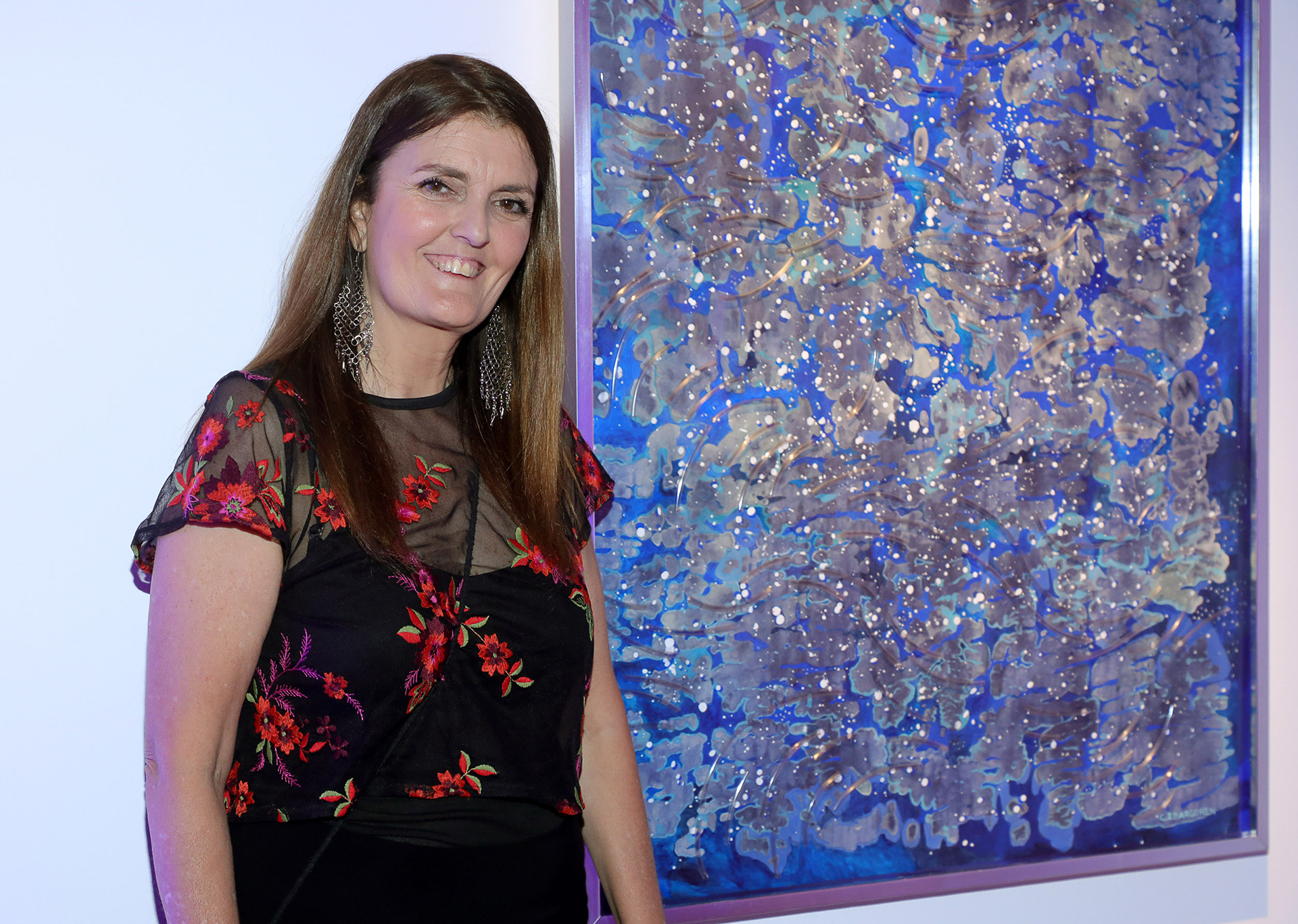 Cecilia Ibarguren y su obra /// Fotos: Express News