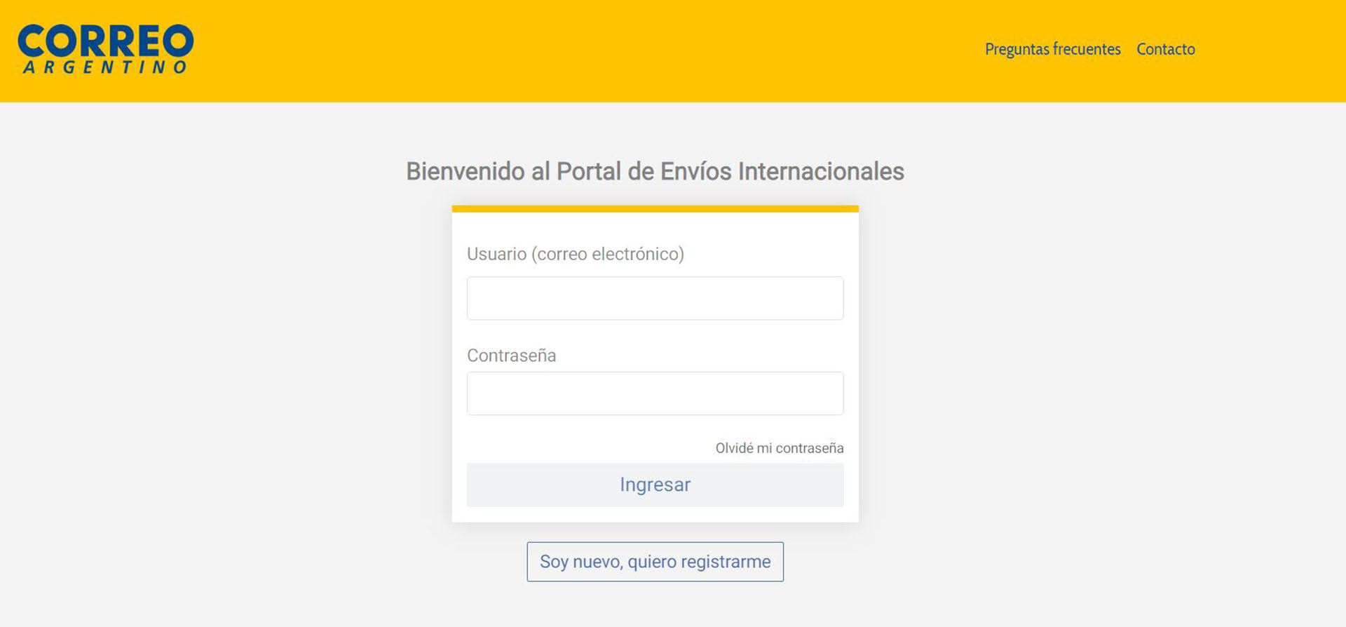 El nuevo portal del Correo Argentino