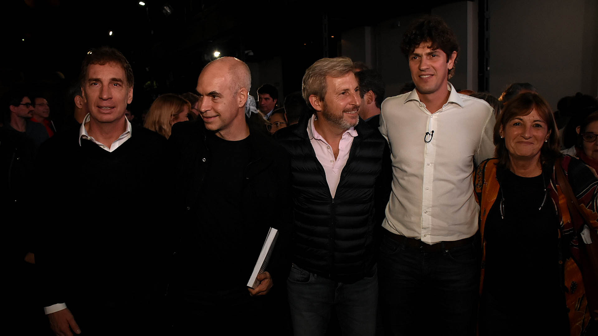 Lousteau en la feria del Libro junto a Santilli, Rodríguez Larreta y Frigerio