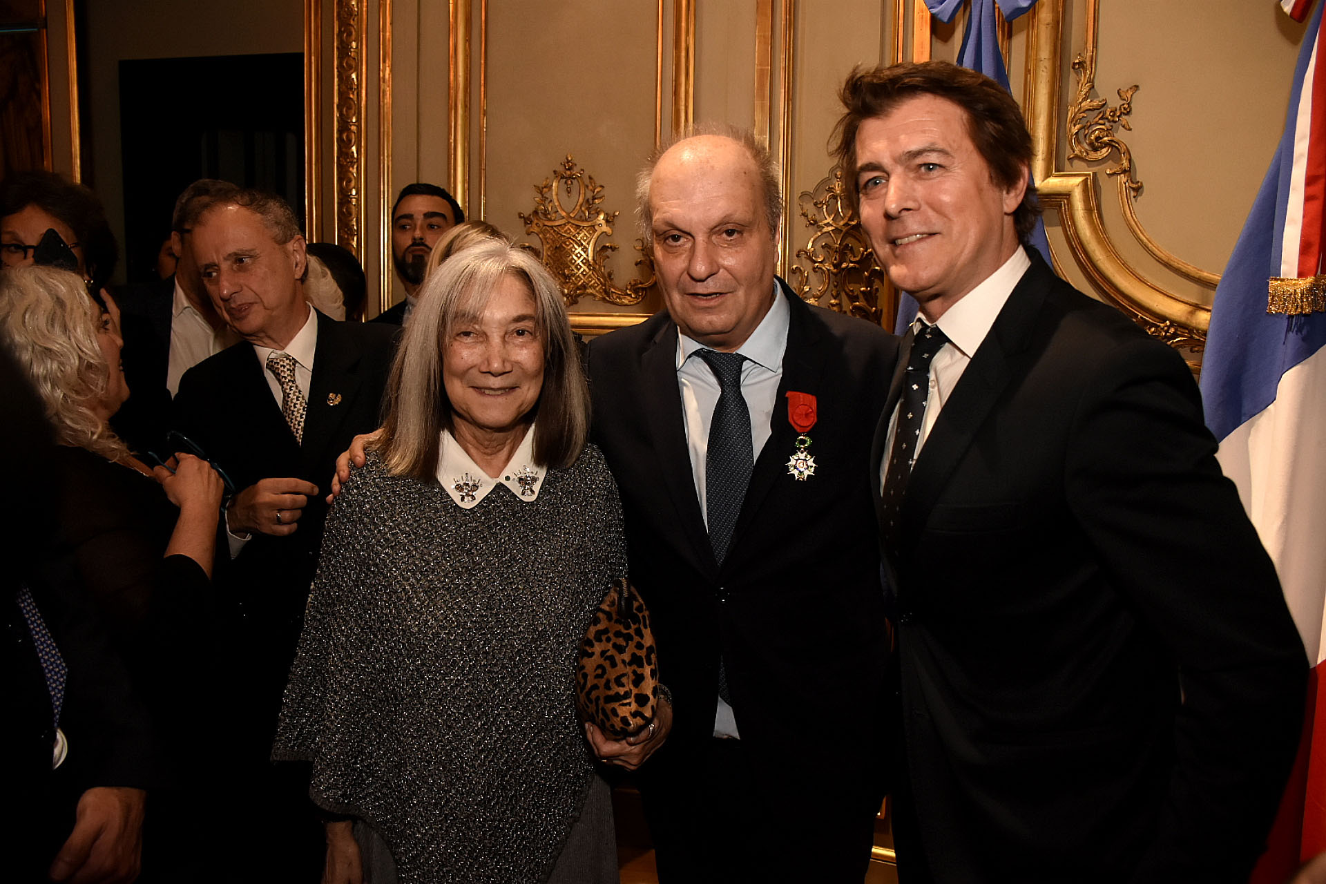 María Kodama, Hernán Lombardi y Gabriel Corrado