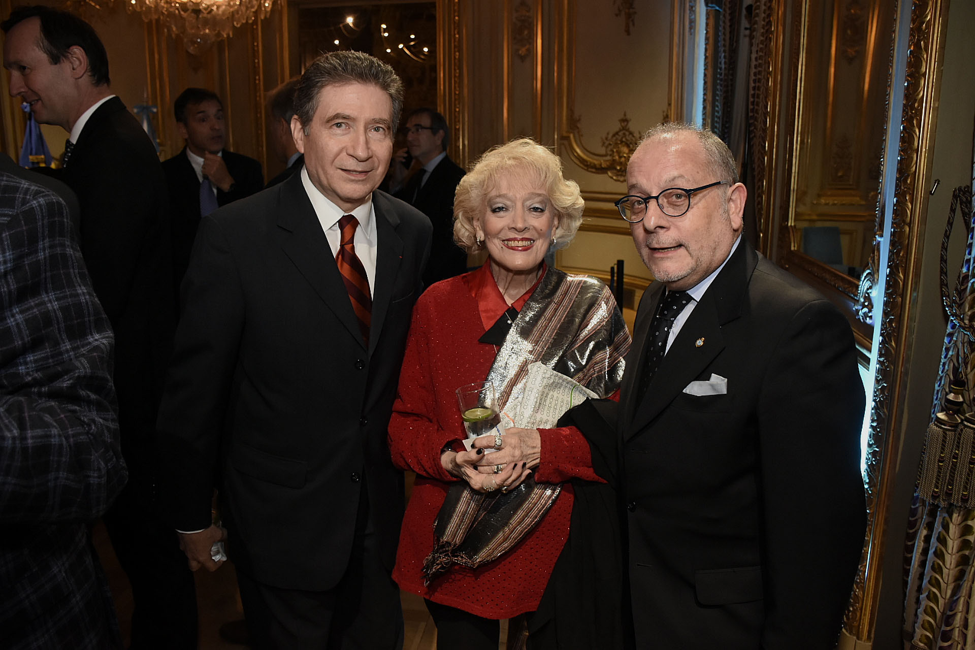 El embajador francés y su mujer junto a Jorge Faurie