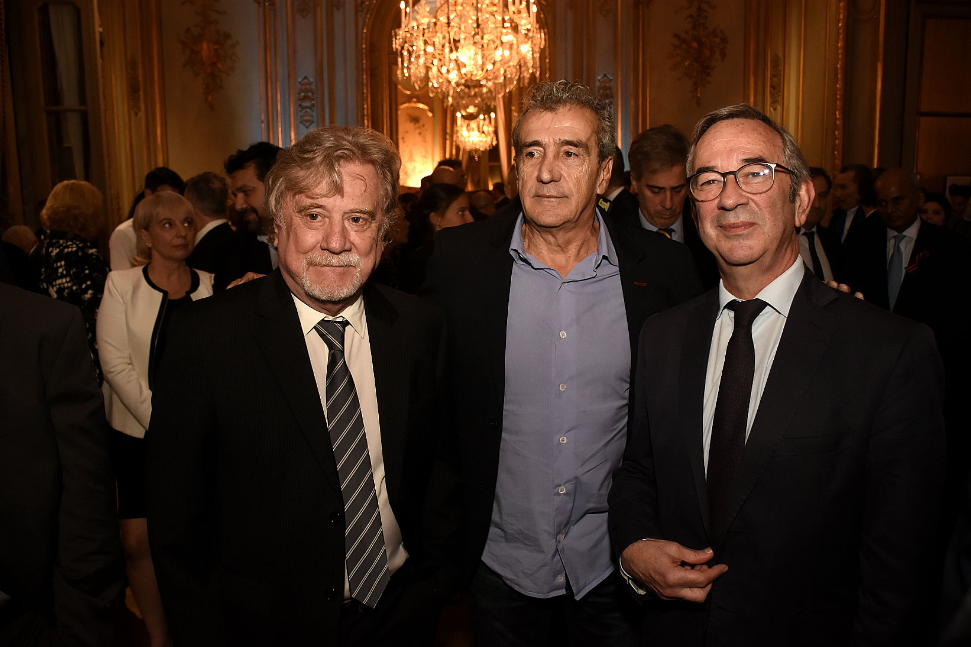 Ricardo Kirschbaum y Ricardo Roa (Clarín) junto al secretario de Medios, Jorge Sigal