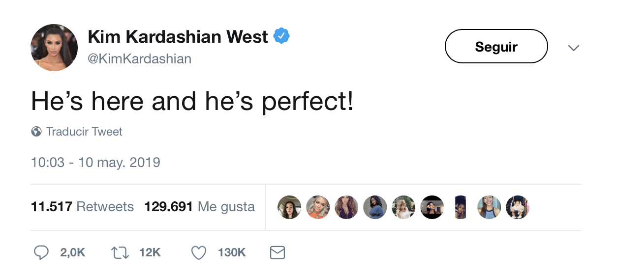 El mensaje de Kardashian West en Twitter (Foto: Twitter @KimKardashian)