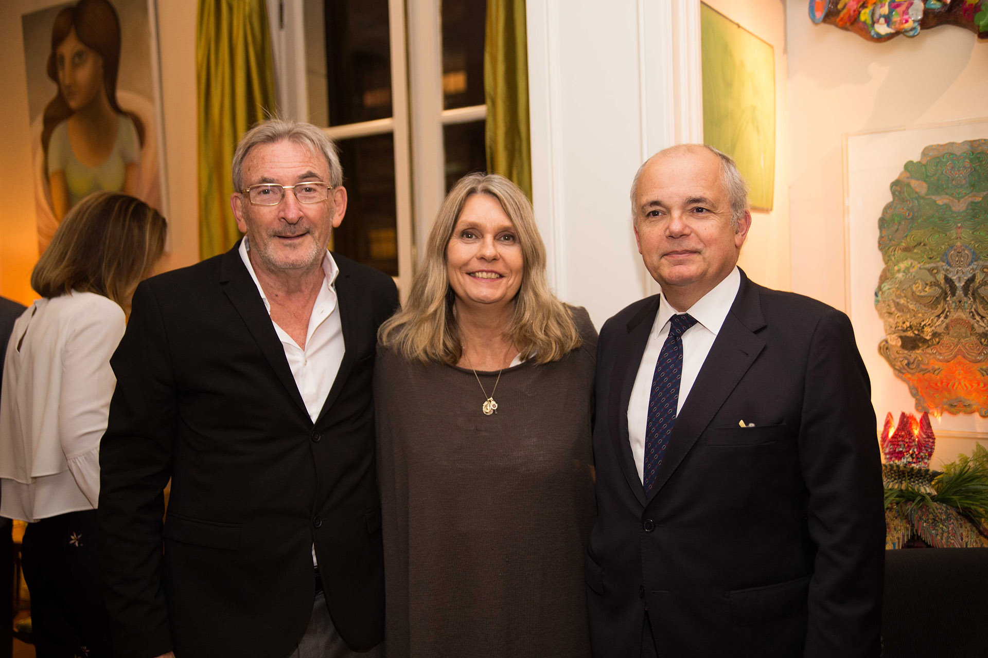 Guillermo Yanco, vicepresidente del Museo del Holocausto y miembro de la Comisión Directiva del Club Político, junto a la diputada nacional Cornelia Schmidt-Liermann y el abogado Alejandro Fargosi