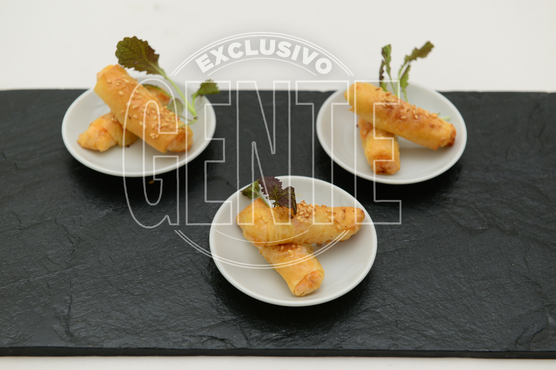 Masa filo con ragú de hongos.