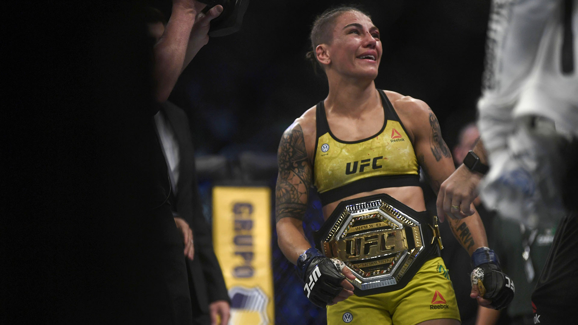 Andrade es la nueva campeona de peso paja de la UFC (Foto de Mauro Pimentel/ AFP)