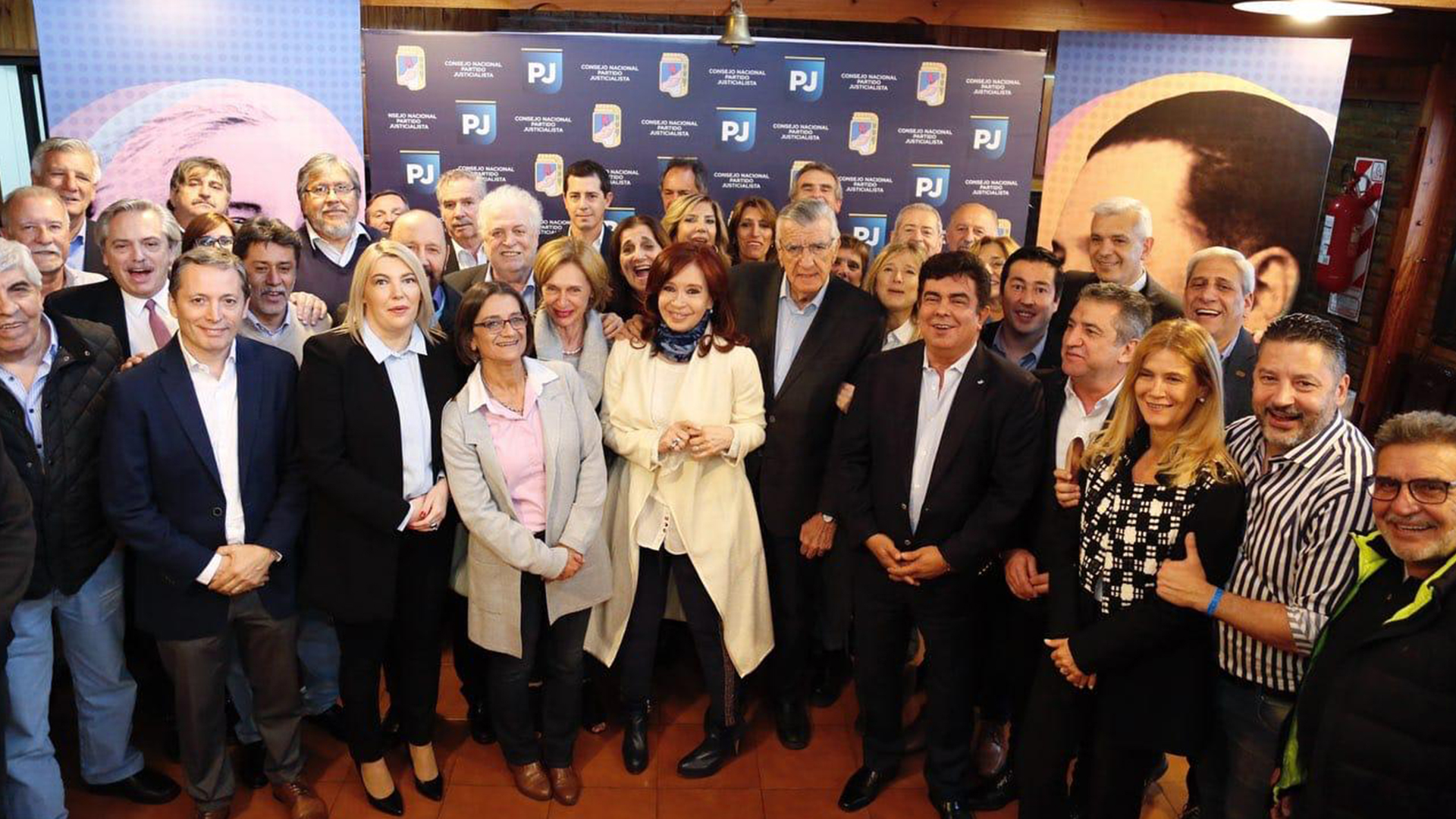 La ex presidente Cristina Kirchner en la cumbre del PJ de esta semana