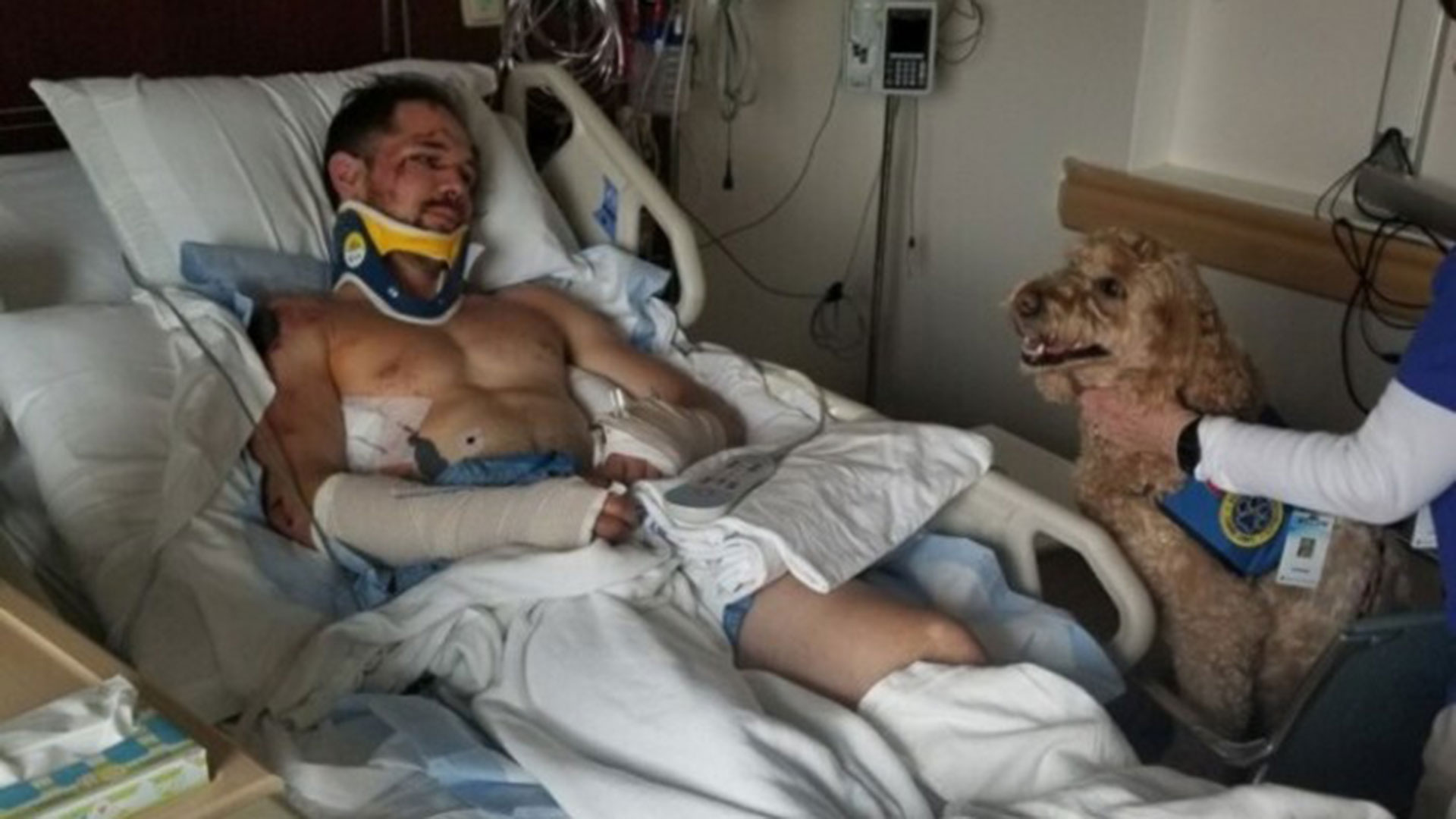 Así terminó Kyle Walker, tras sufrir la rotura de las dos muñecas, ocho costillas, la pelvis y la perforación de un pulmón