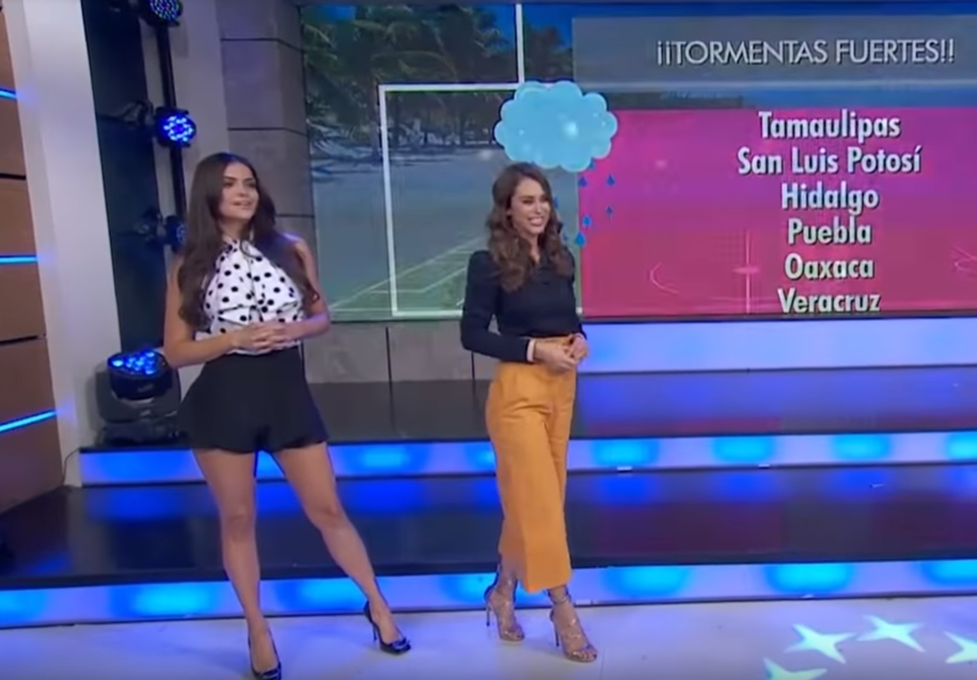 Durante la sección del clima de Hoy, Yanet lució incomoda al compartir la cámara con Marisol (Foto: Captura Youtube – Hoy)