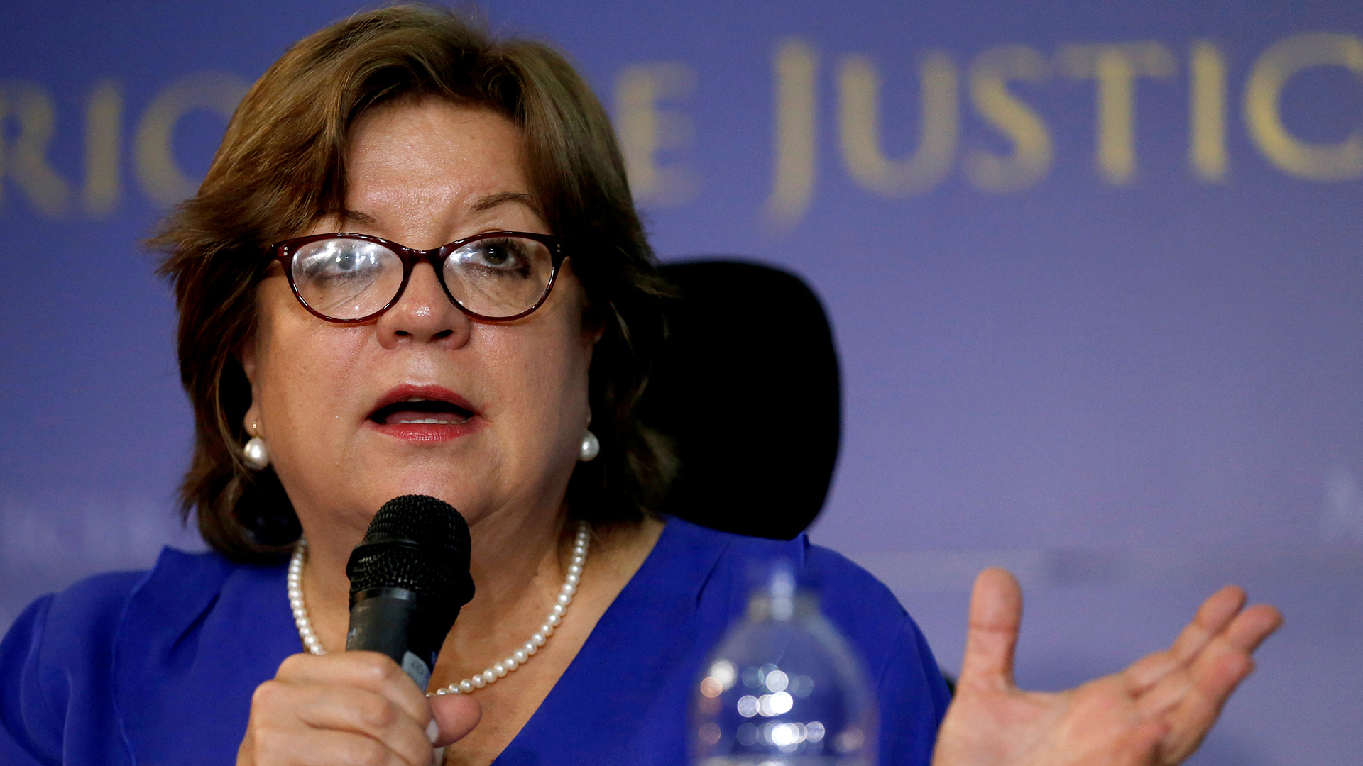 Gloria Maria Borrero, ministra de Justicia, renunció al cargo. REUTERS/Luisa Gonzalez