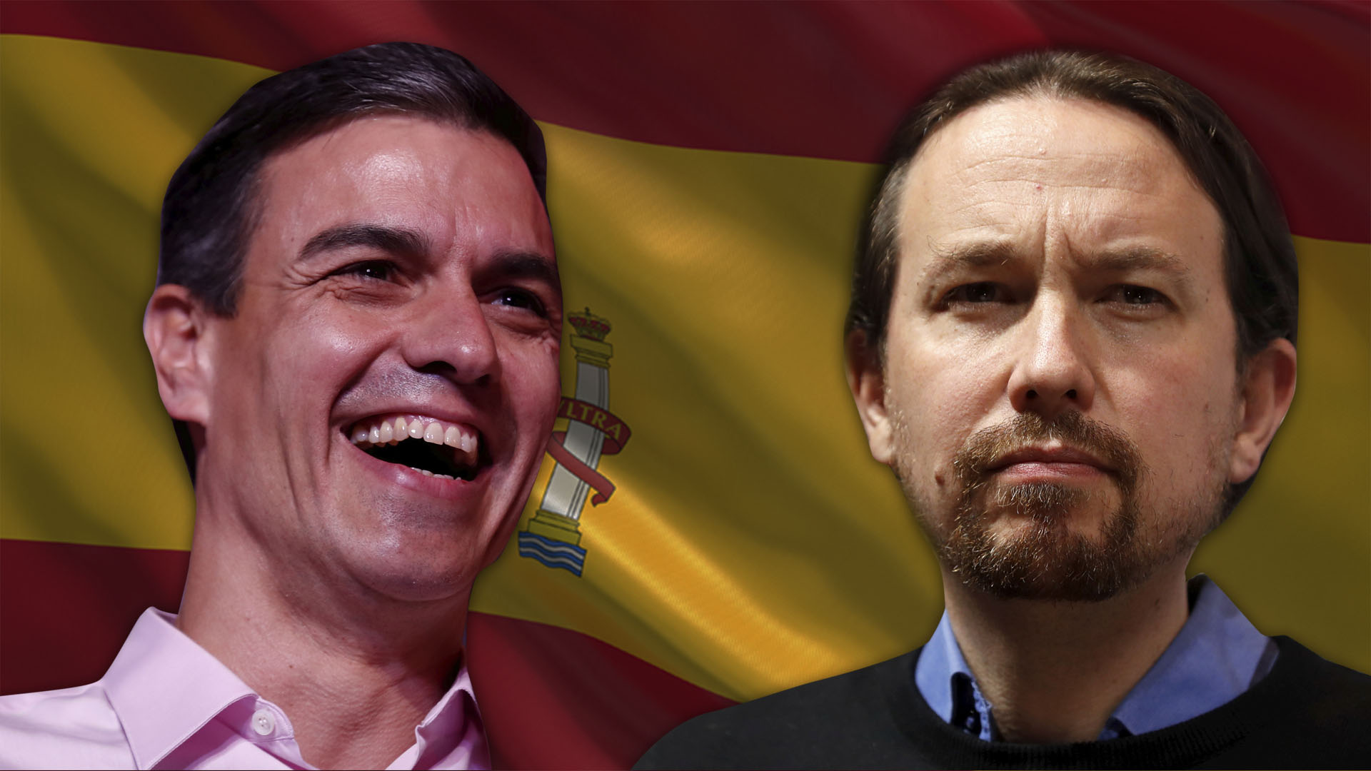 Pedro Sánchez, presidente del gobierno español y Pablo Iglesias, líder de Podemos