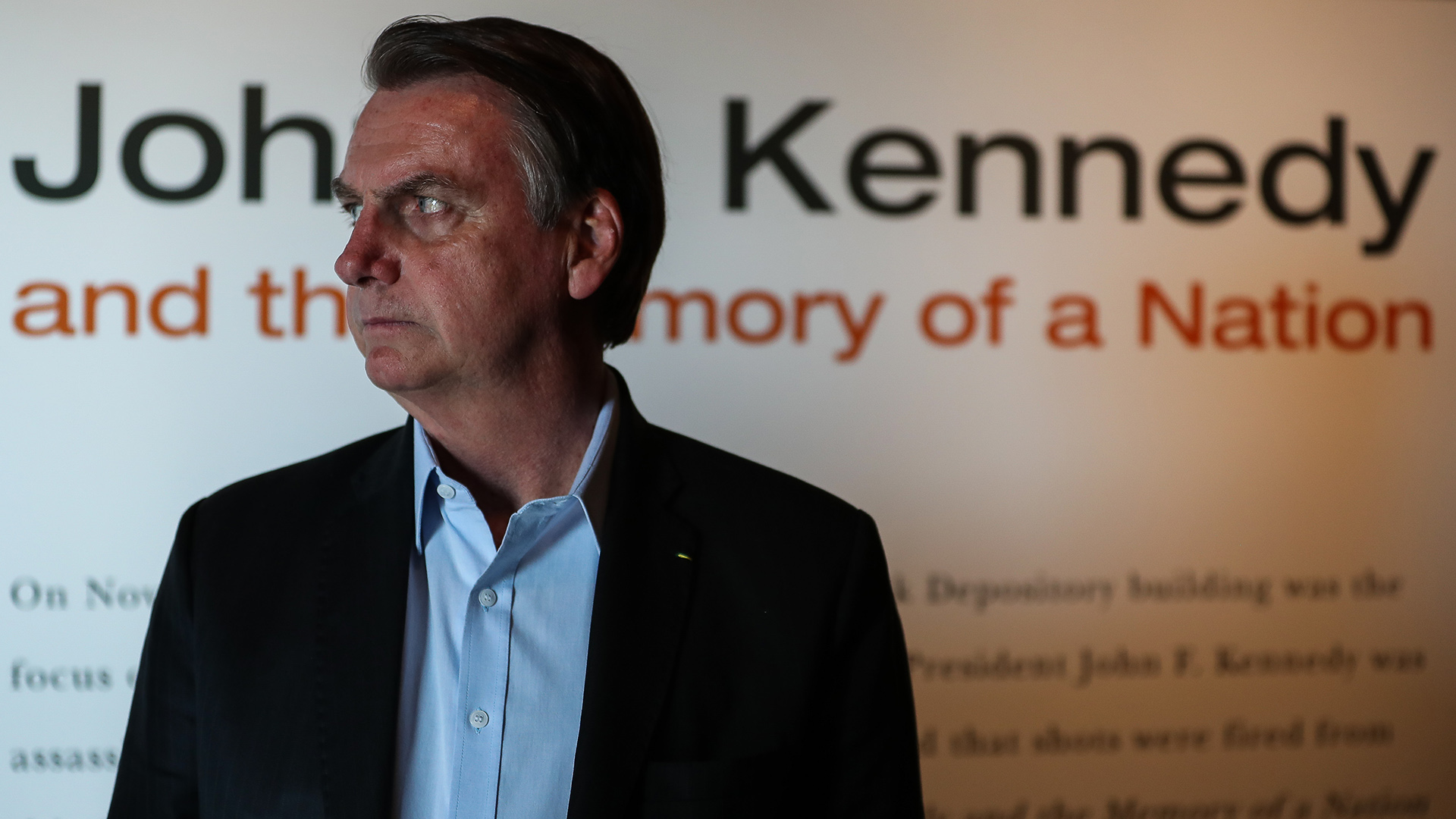 El presidente brasileño Jair Bolsonaro durante la su visita a The Sixth Floor Museum en Dallas este miércoles (Foto: Presidencia de Brasil)