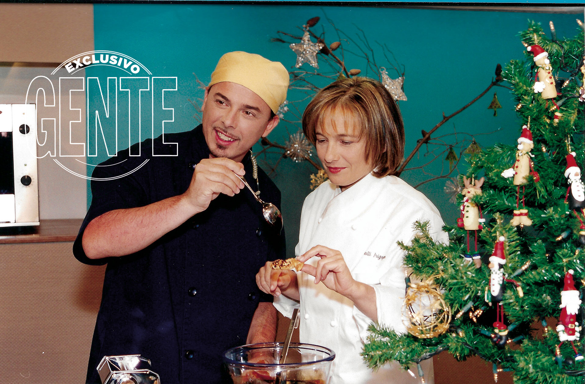 Junto a Dolli Irigoyen en El Gourmet, canal en el que comenzó su carrera televisiva.