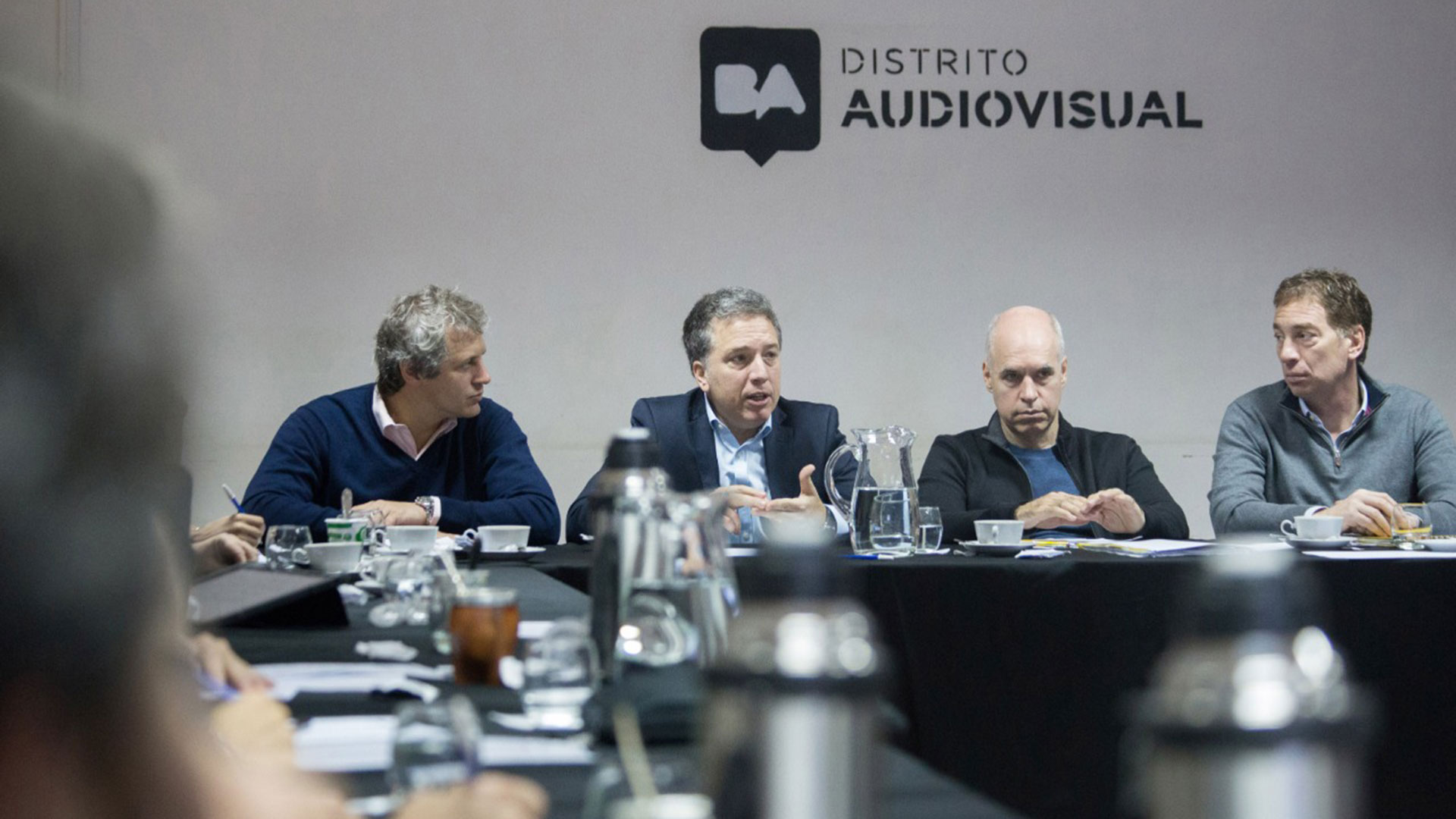 Felipe Miguel, Nicolás Dujovne, Horacio Rodríguez Larreta y Diego Santilli