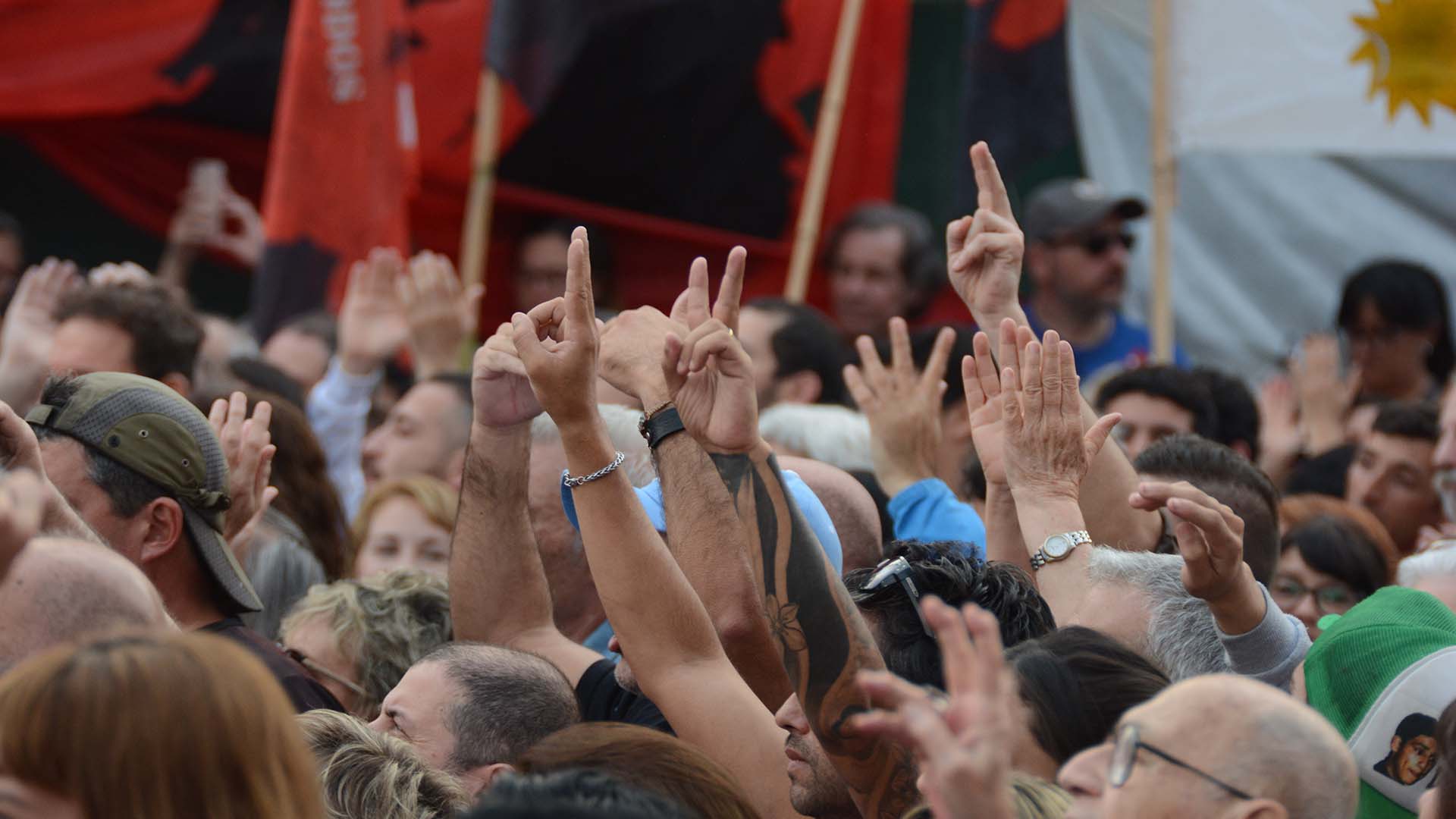 La militancia cantó contra Mauricio Macri y coreó “vamos a volver”.