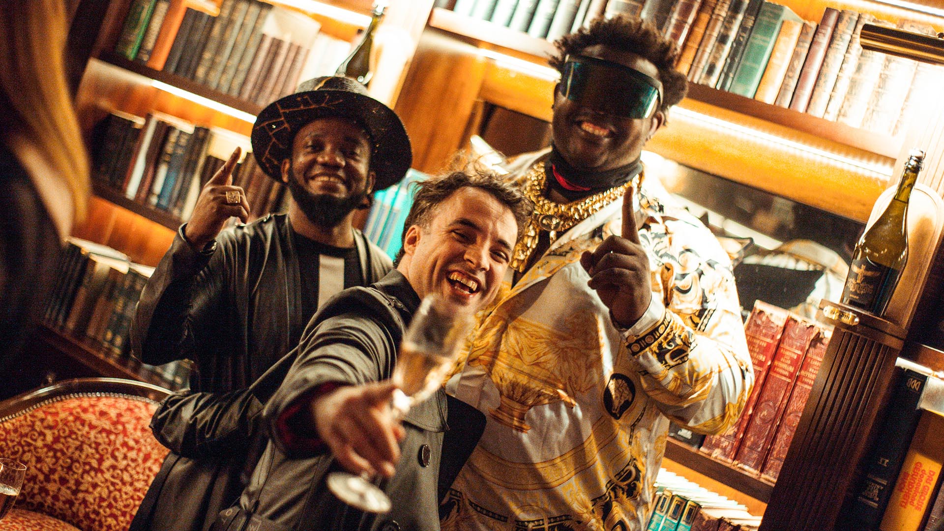 Dj Nomanz junto a Mariano Marquevich y Jean Colbert