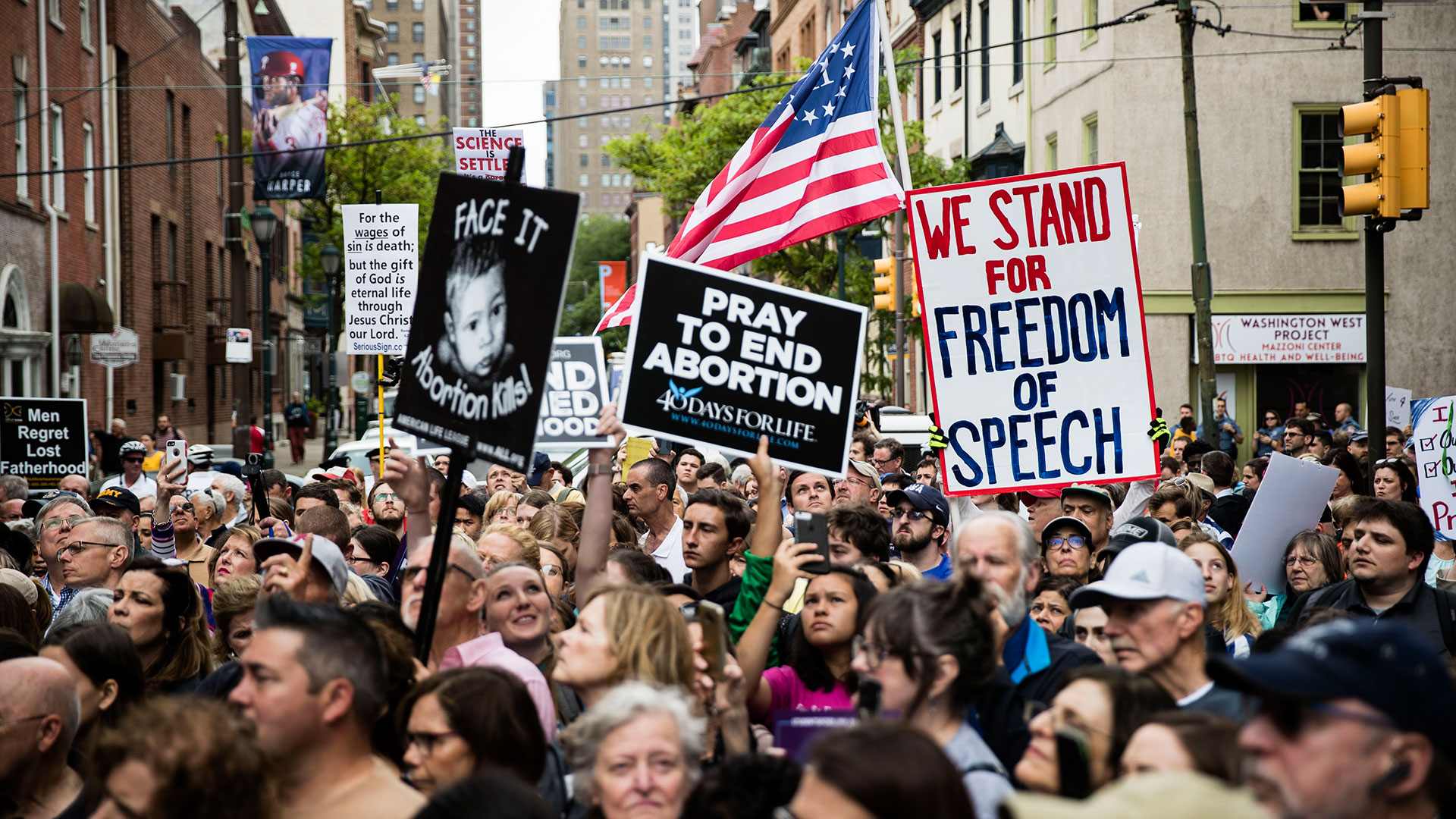 Manifestación anti-aborto en EEUU (AP Photo/Matt Rourke)