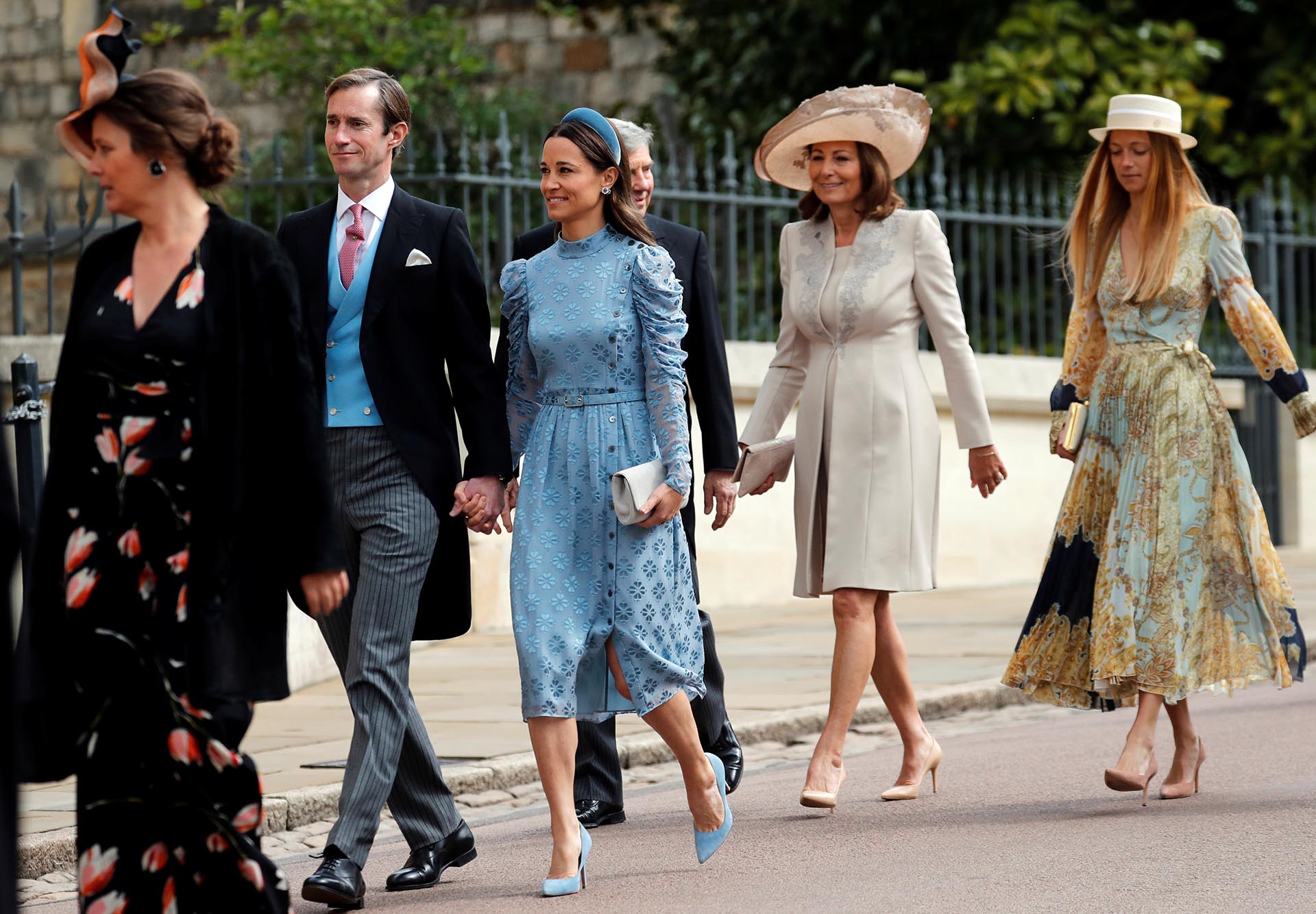 Pippa Middleton acompañada por su marido, James Matthews