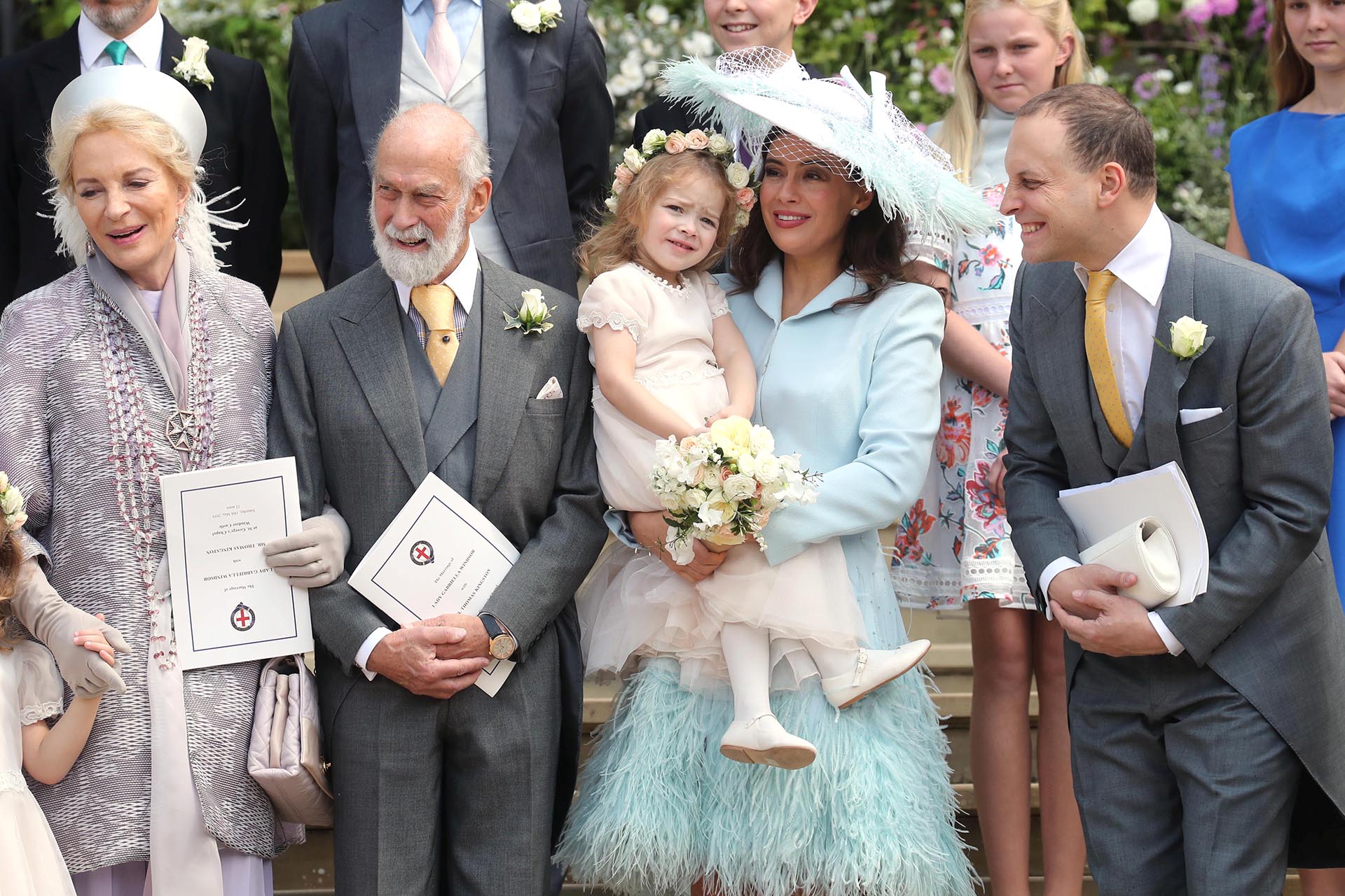 El príncipe Michael de Kent junto a su mujer, Sophie Winkleman y Lord Frederick Windsor, hermano de Lady Gabriella