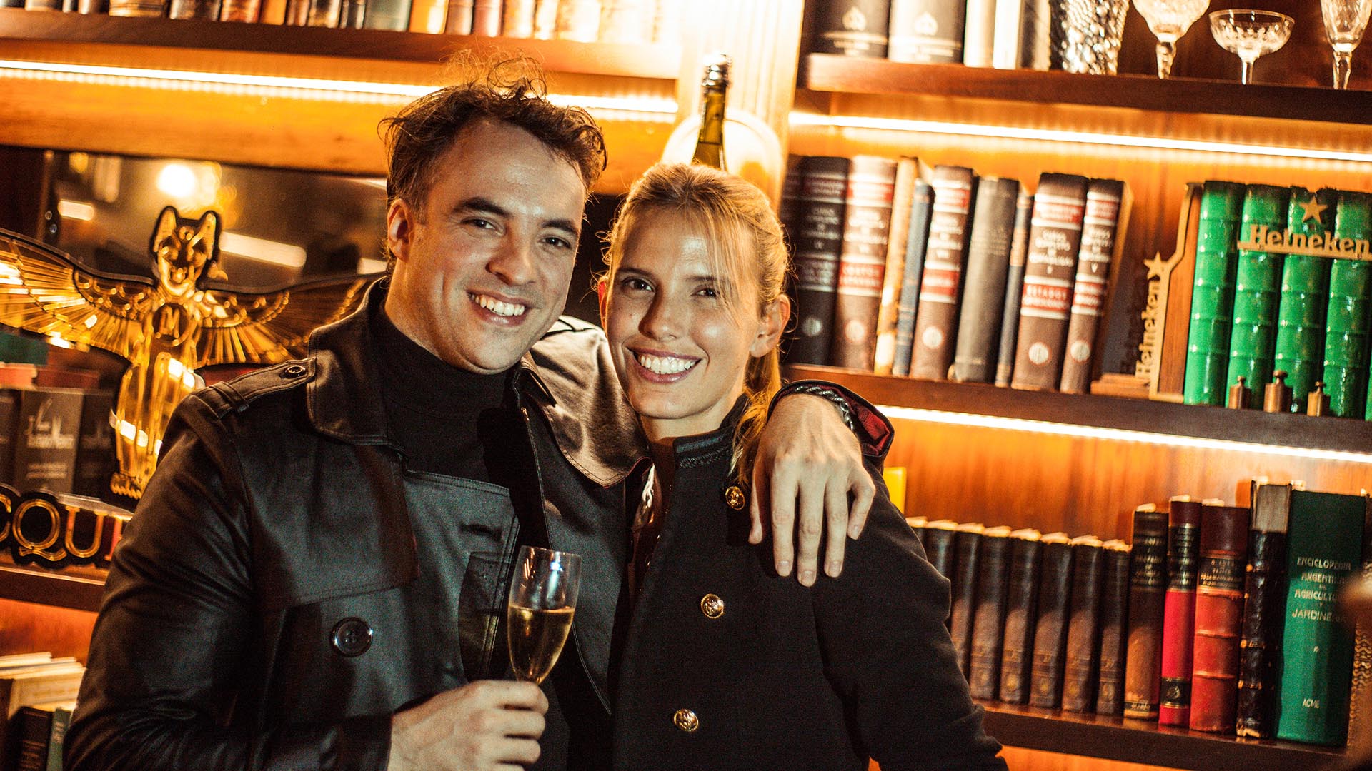 Mariano Marquevich y la empresaria gastronómica María Donnelly (Sparaw)