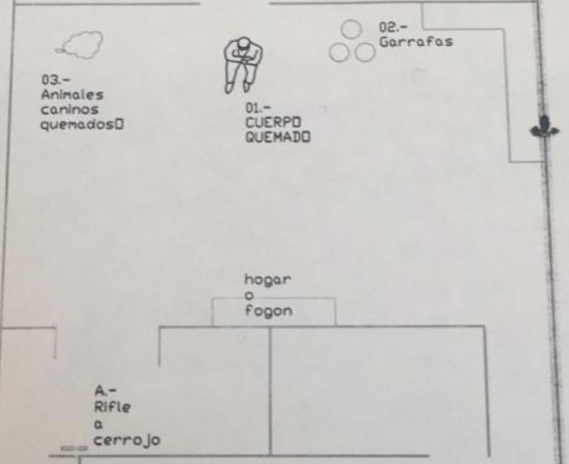 Expediente judicial: el croquis de la casa.