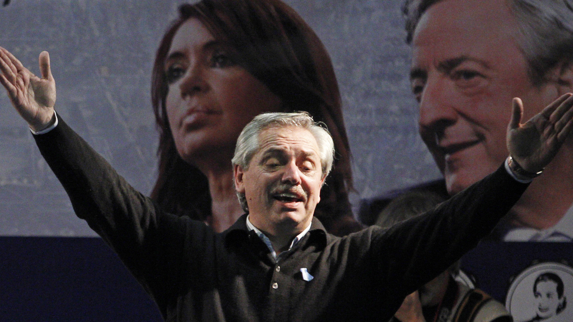 Primer “acto de campaña” de la fórmula Fernández-Fernández (foto: Télam)