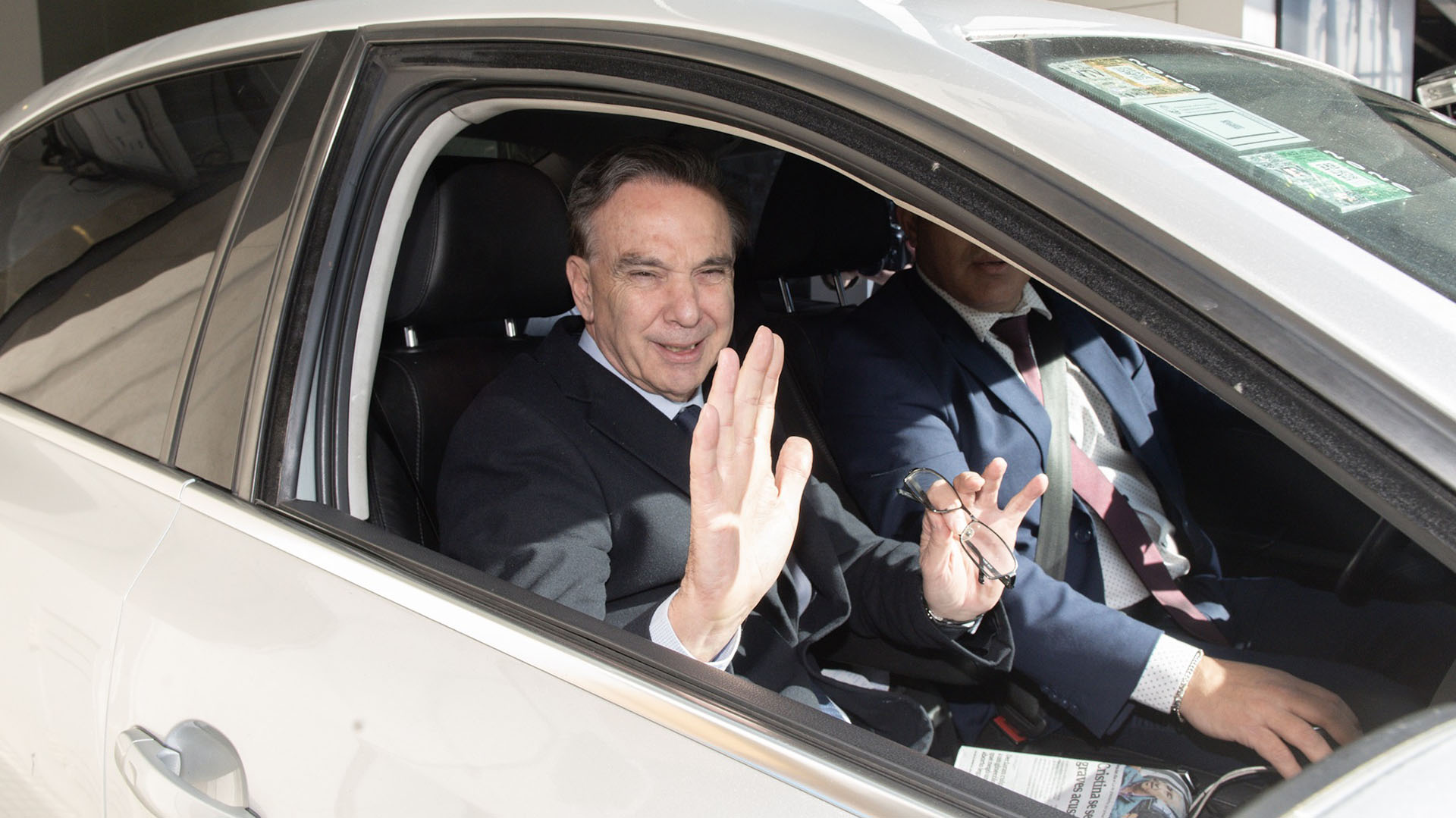Pichetto al finalizar la reunión en las oficinas sobre la avenida Del Libertador (Adrián Escandar)