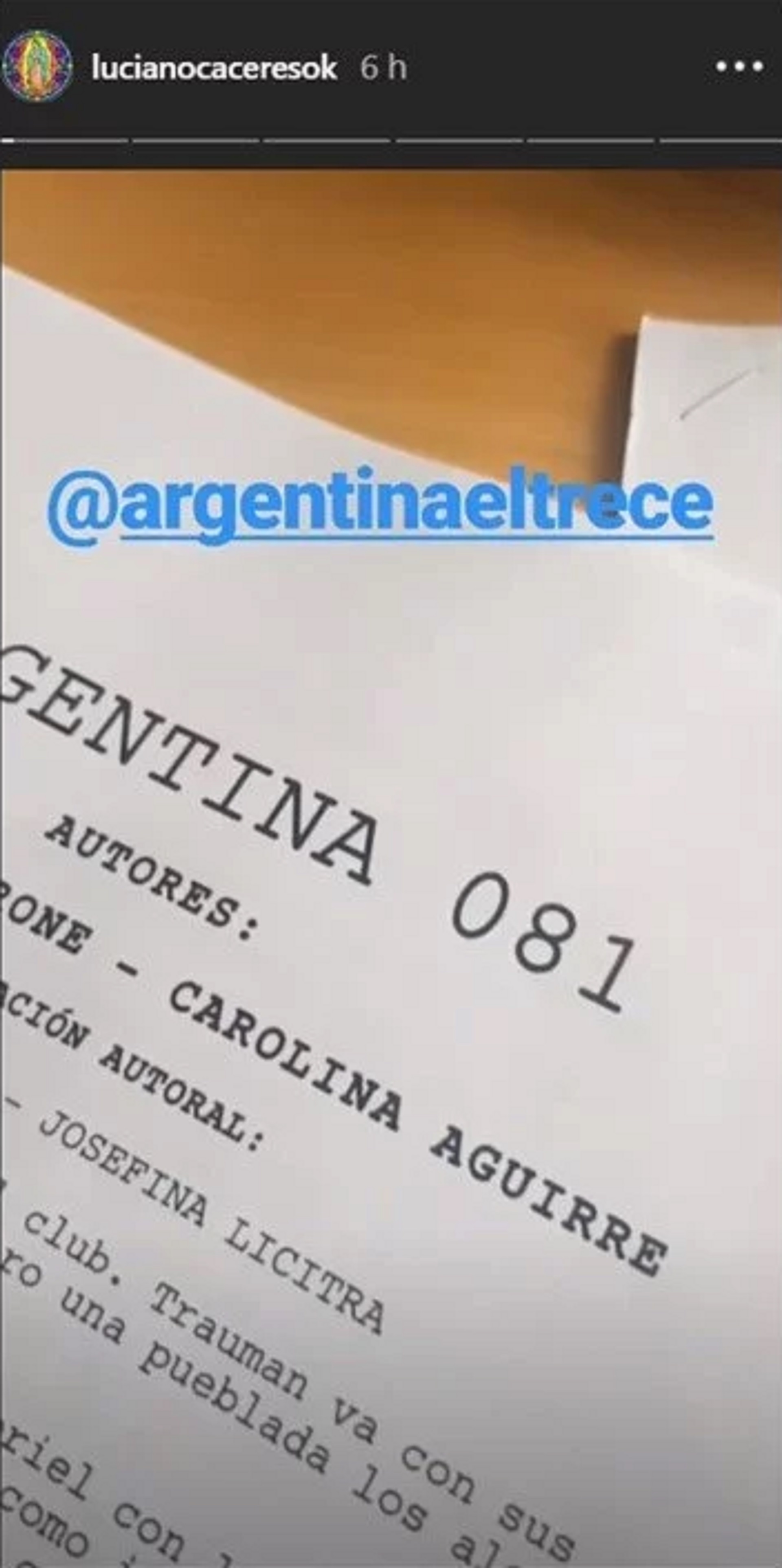 El actor anunció a través de las redes sociales su incorporación a la ficción de El Trece