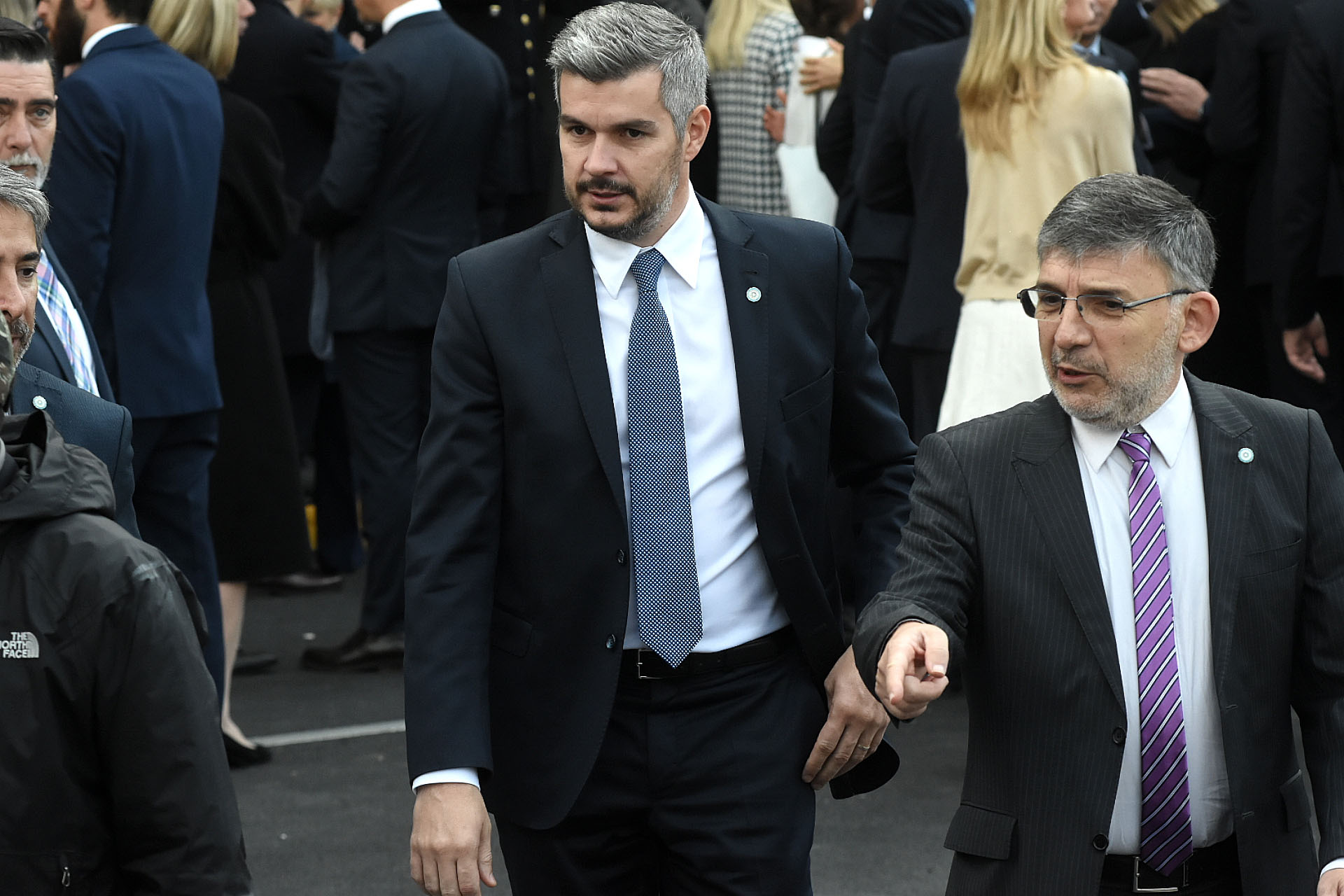 El Jefe de Gabinete, Marcos Peña, antes de ingresar a la Catedral Metropolitana