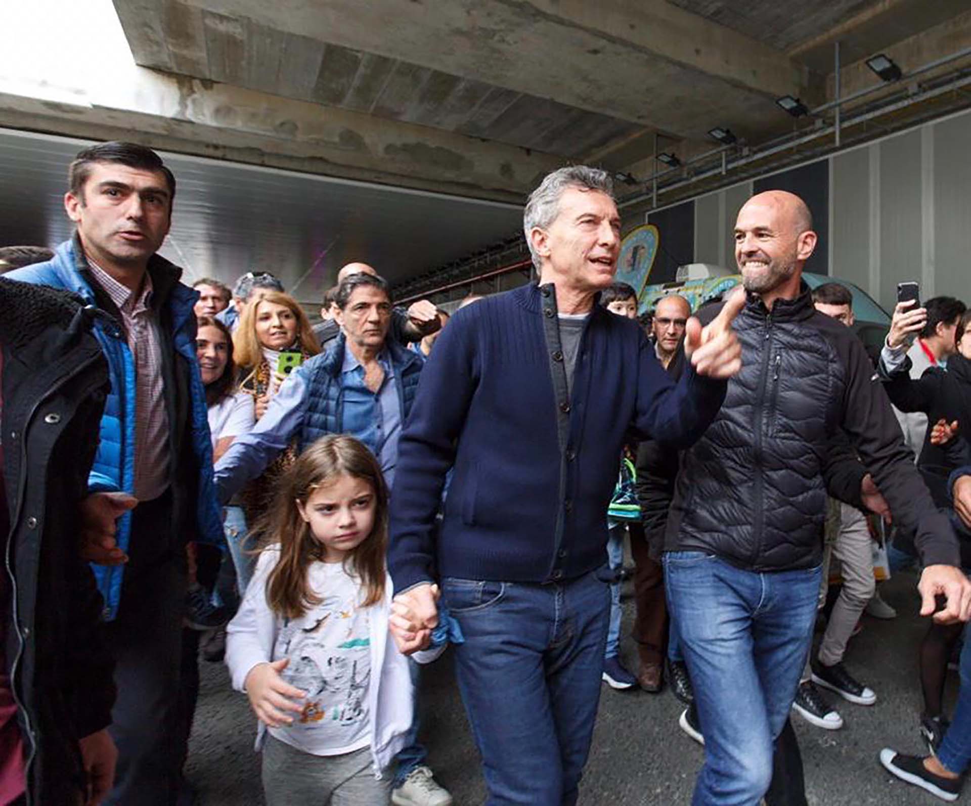 El presidente Mauricio Macri y el ministro de Transporte, Guillermo Dietrich, recorrieron las obras