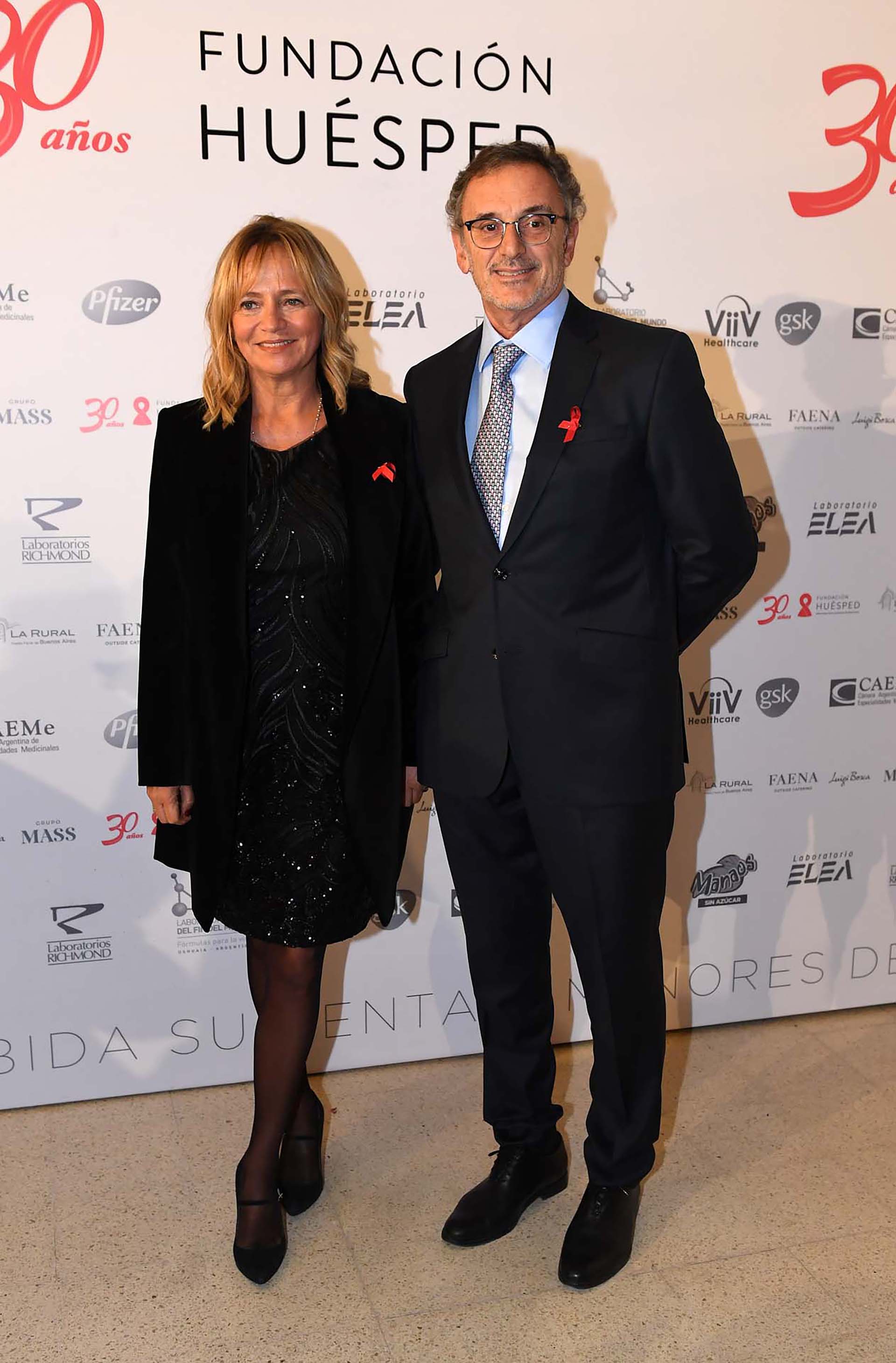 Claudio Cesario, presidente de la Asociación de Bancos de la Argentina (ABA), y su mujer Nélida Barral