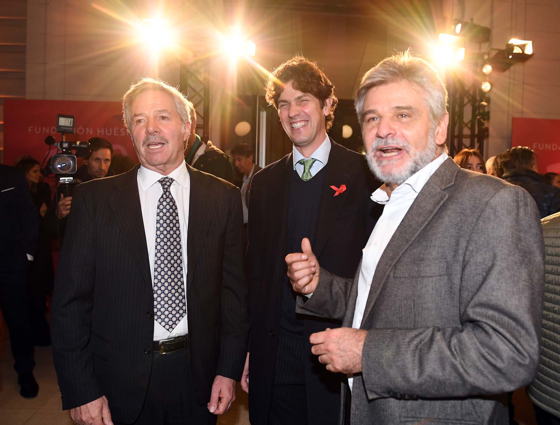 El diputado Felipe Solá, Martín Lousteau y Daniel Filmus
