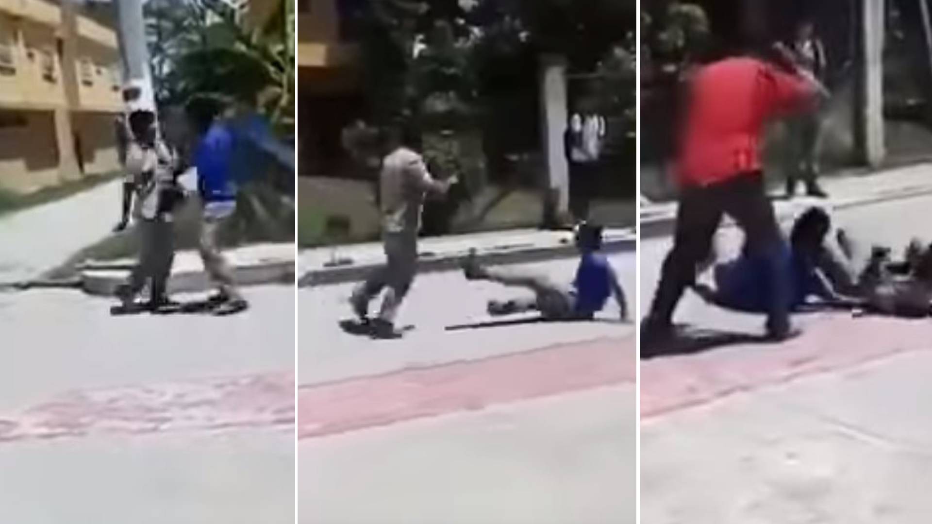 Una pelea se volvió viral cuando un profesor intervino en Chiapas (Foto: Captura de pantalla)