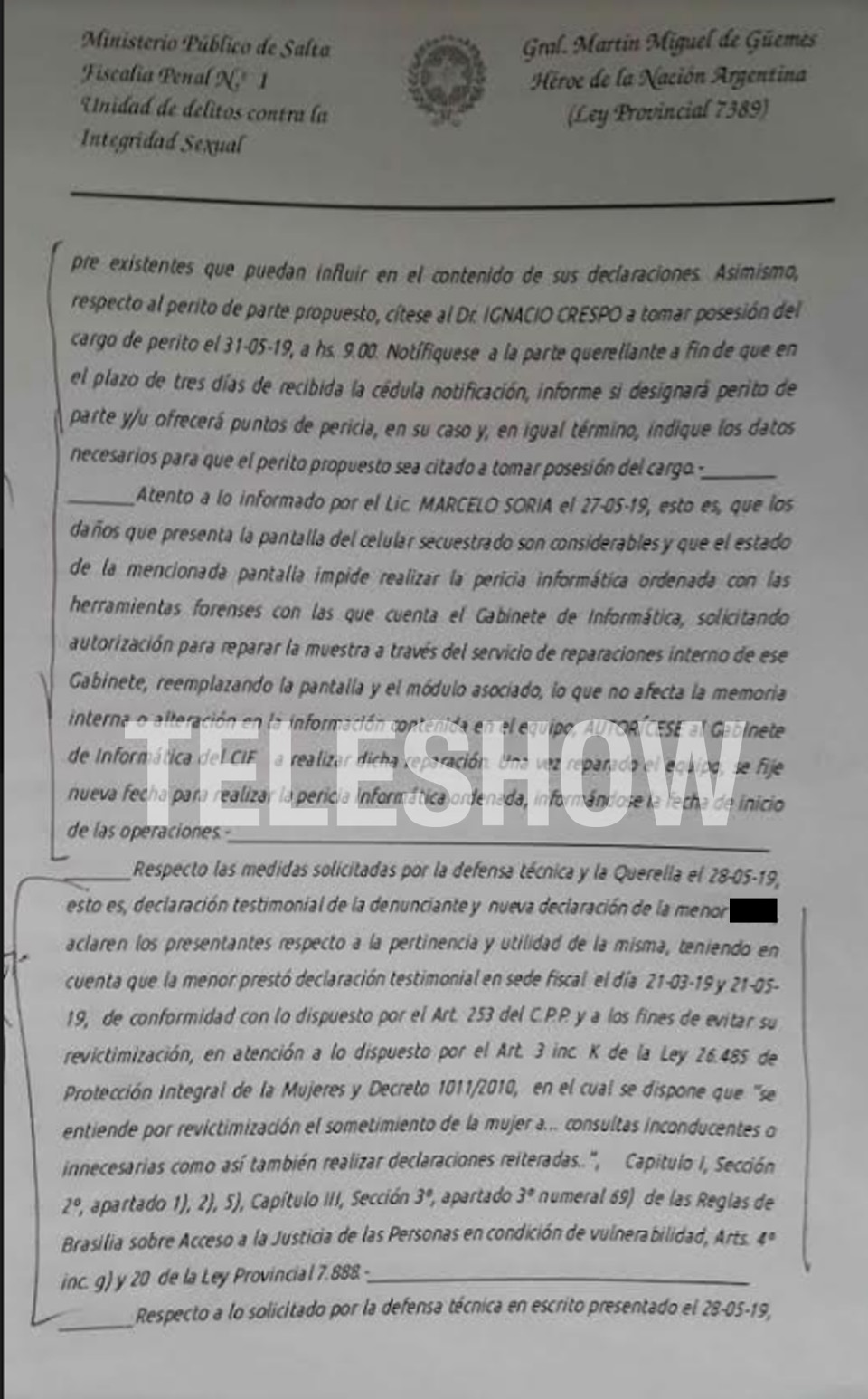 La rectificación al pedido de ampliar la declaración