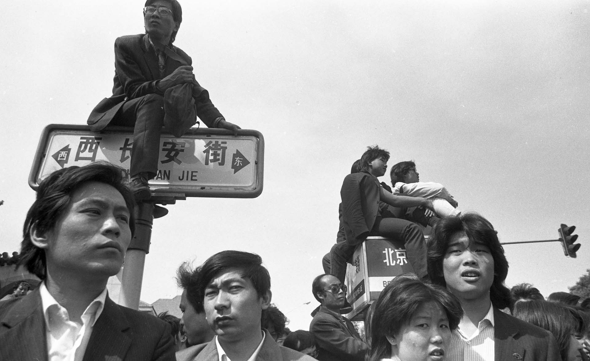 Los jóvenes estudiantes fueron los protagonistas de las protestas en Tiananmen (Jian Liu)