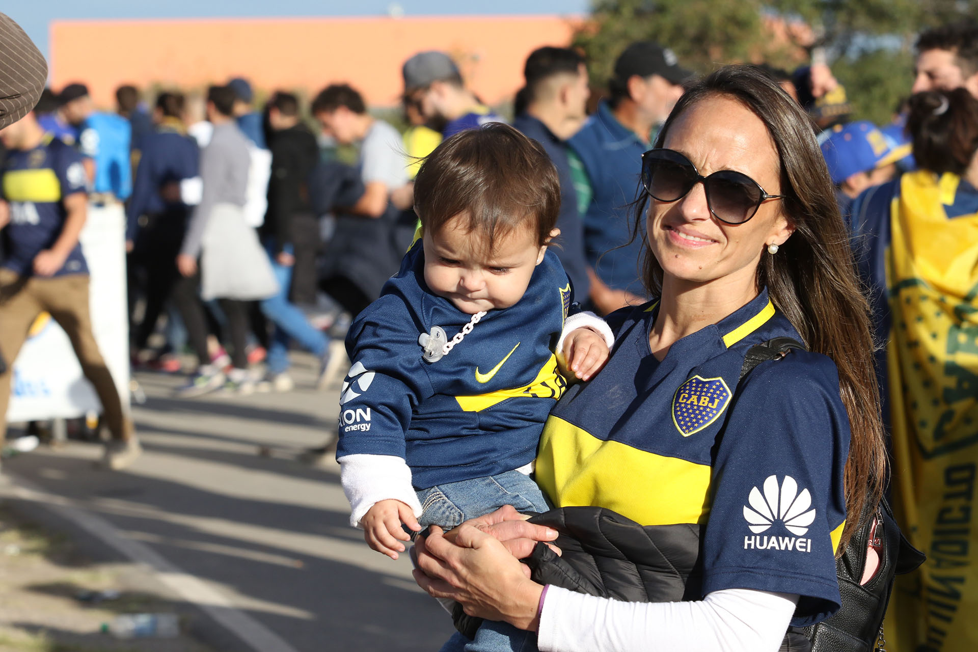Las familias estuvieron en las tribunas del estadio (Mario Sar)