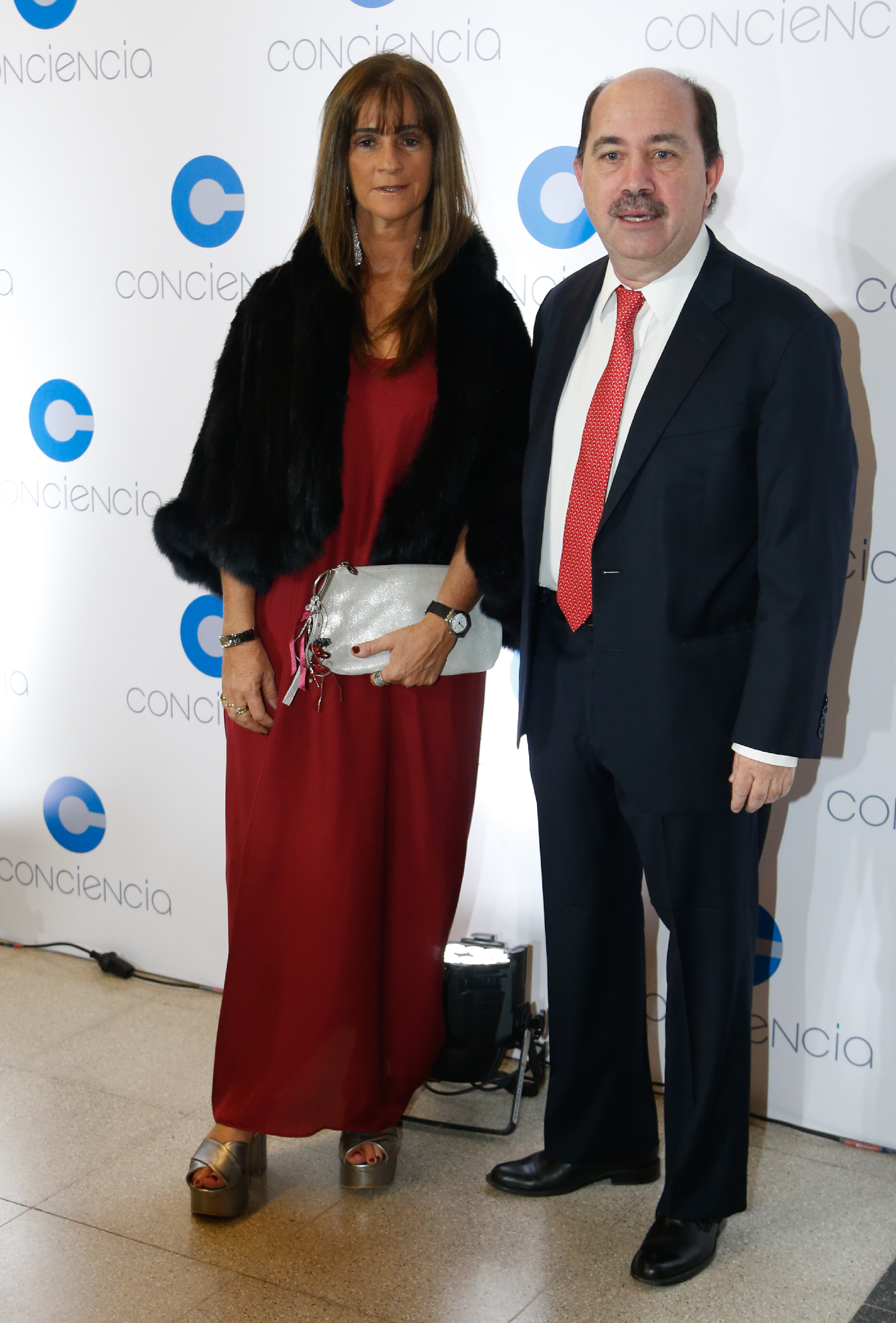 El presidente del Banco Ciudad, Javier Ortiz Batalla, y su esposa Carla