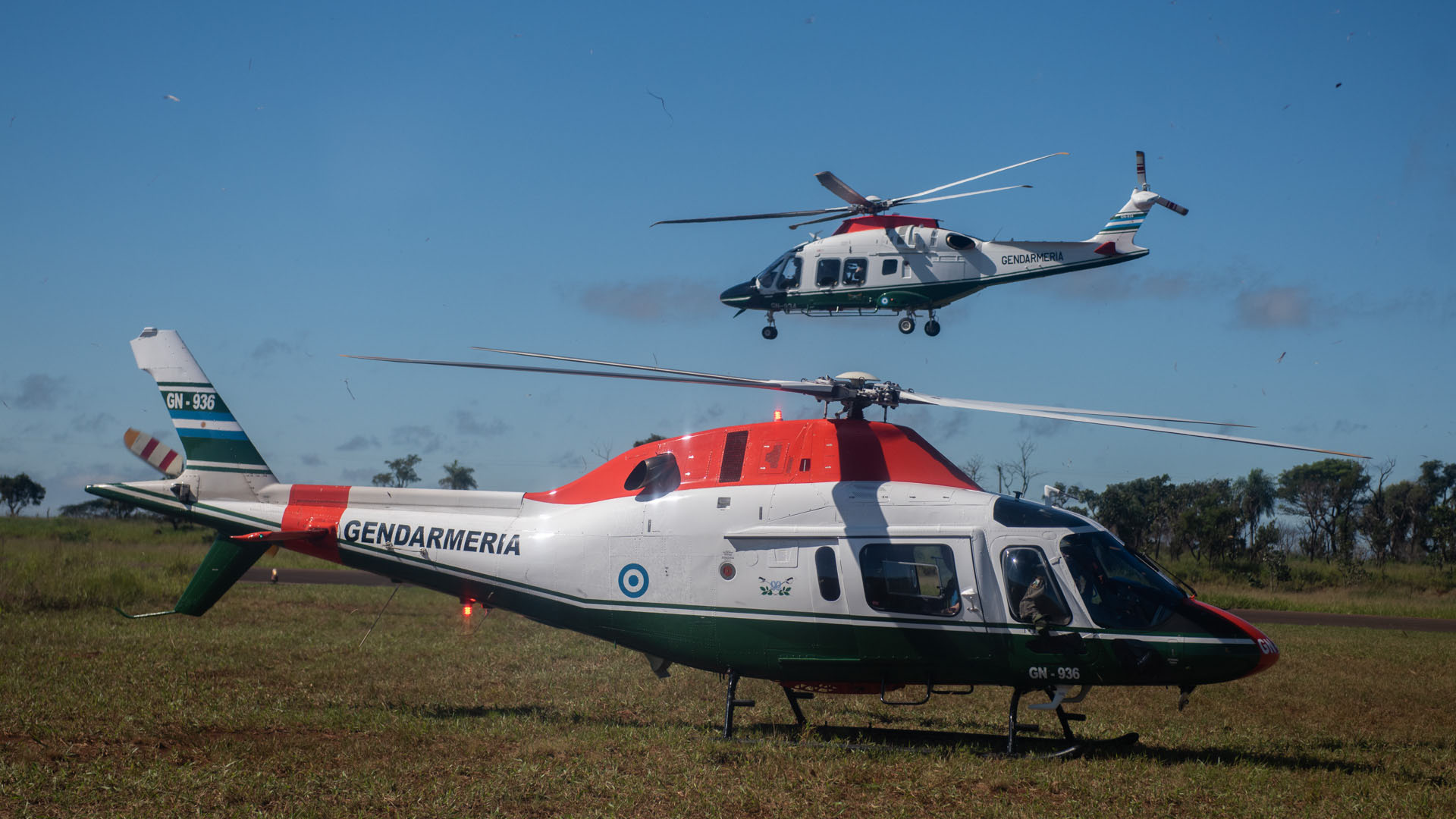 Helicópteros de Gendarmería en Paraguay.