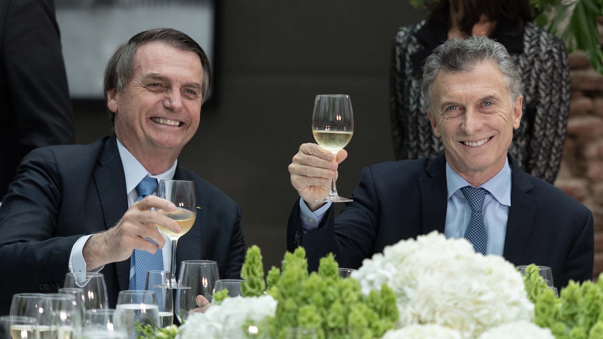 El presidente Mauricio Macri brindó en honor a la delegación brasileña que arribó este jueves a la Argentina