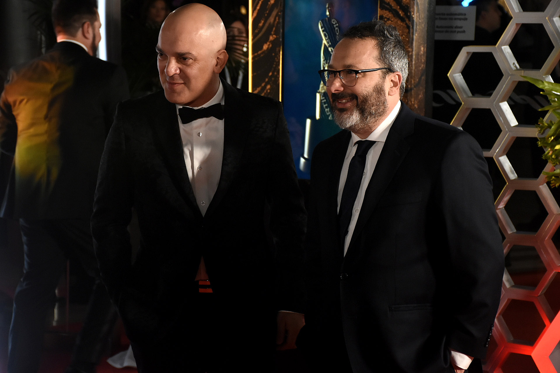 Santiago Giorgini y Gerardo Rozin, quienes se llevaron el Martín Fierro como Mejor Programa Musical por La Peña de Morfi