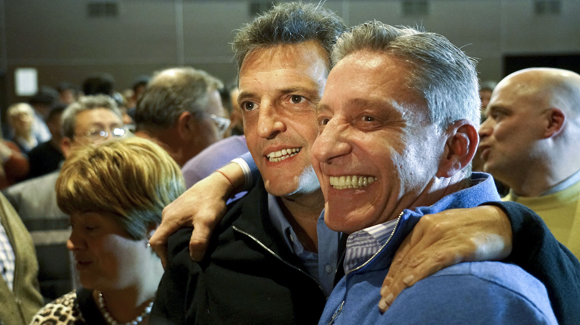 Sergio Massa junto al gobernador reelecto Mariano Arcioni.FOTO NA: Prensa Frente Renovador.