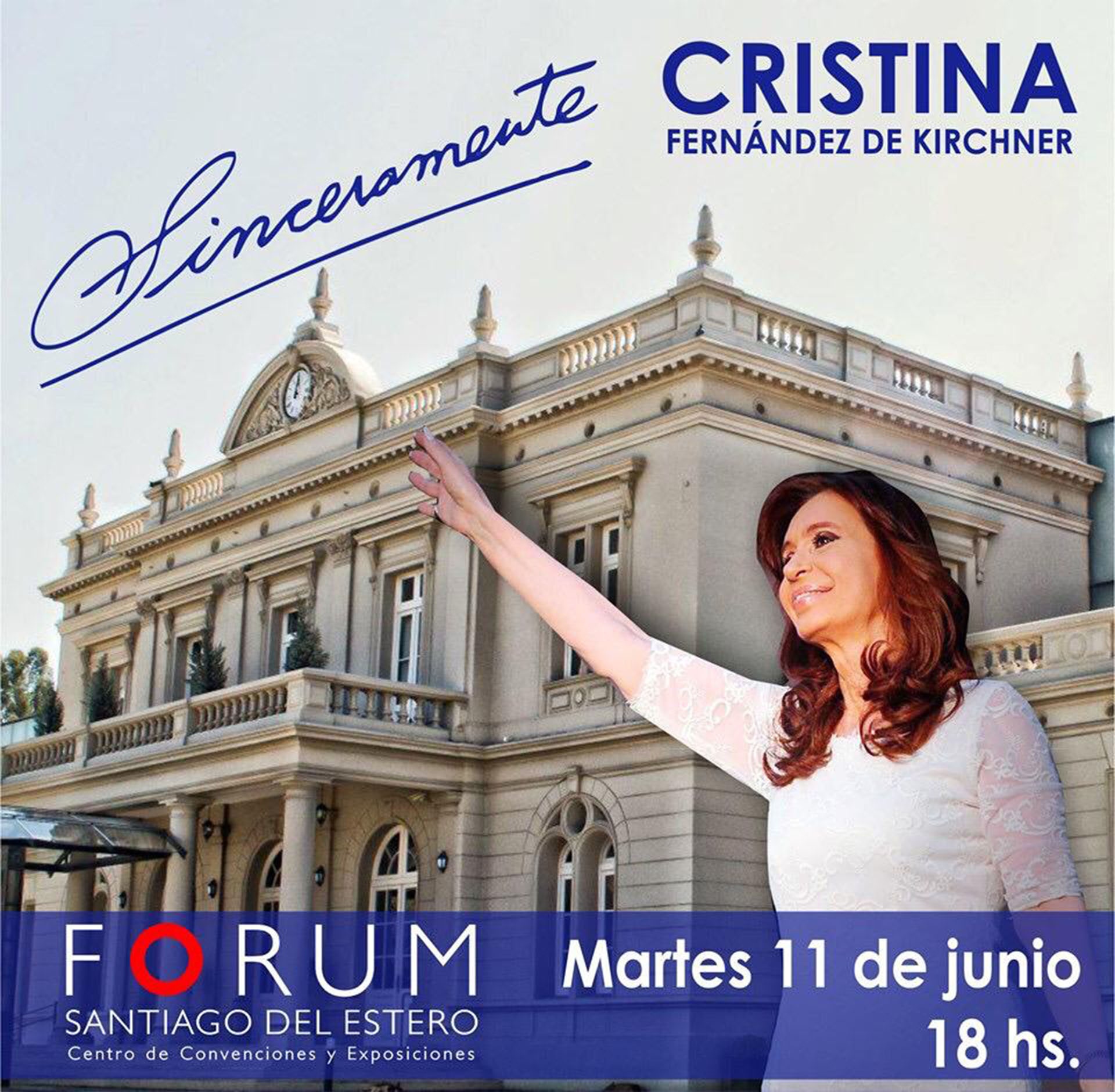 La publicidad política que hace Cristina para presentar su libro Sinceramente
