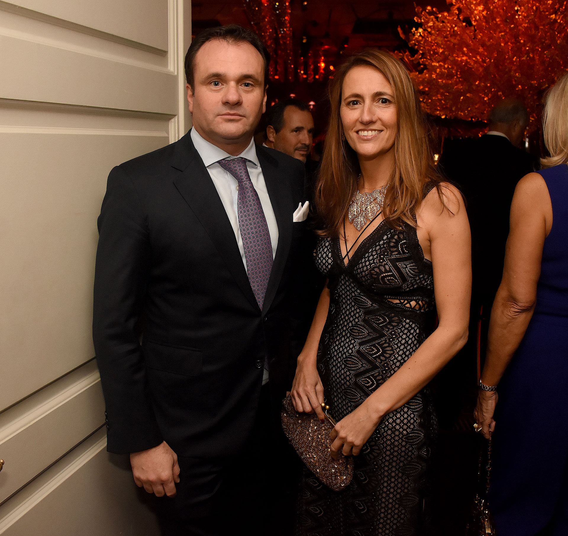 Juan Pablo Maglier, director de Relaciones Institucionales de La Rural, y su mujer Magdalena