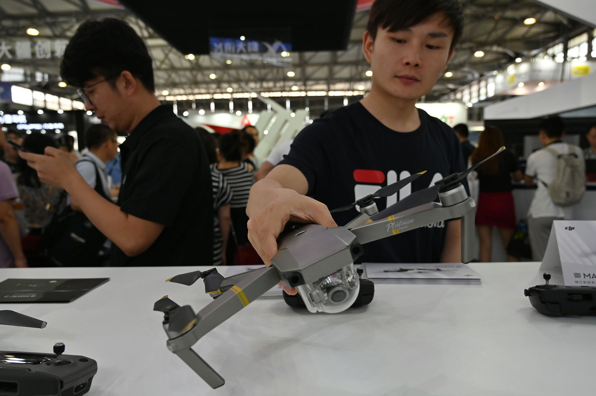 Un drone DJI en CES Asia 2019. (AFP)