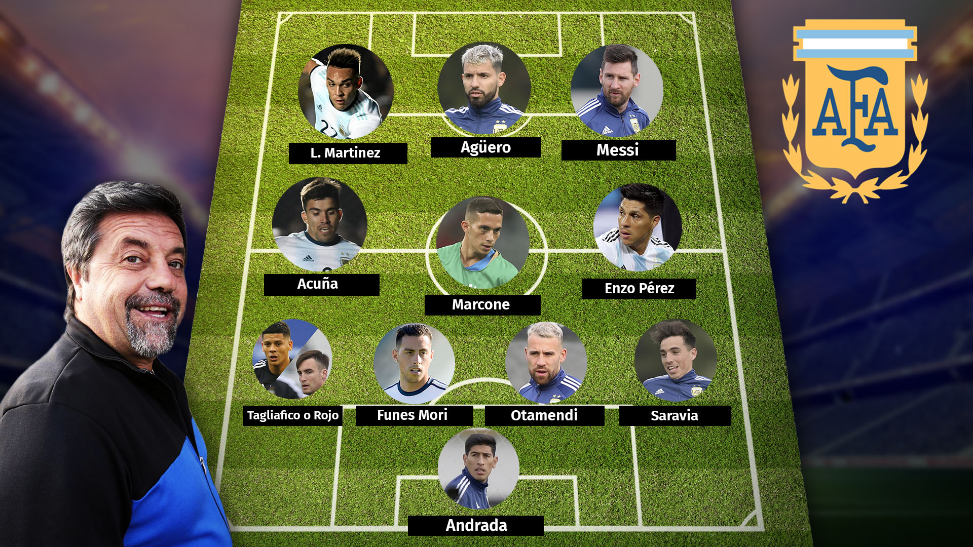 El 11 ideal de Caruso Lombardi para la Copa América