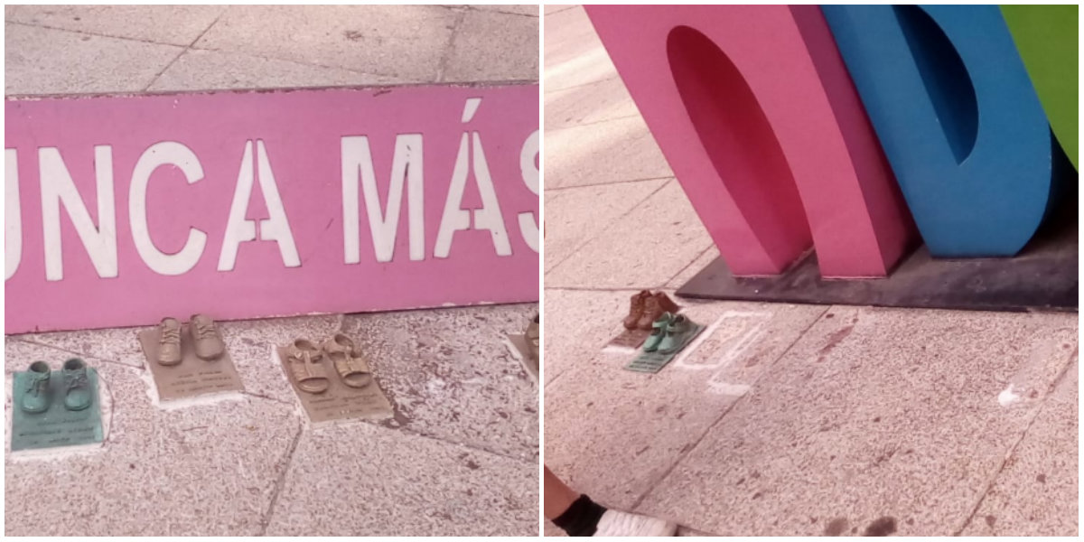 Guardería ABC: robaron los zapatos de bronce del Antimonumento que  conmemora a las víctimas de la tragedia - Infobae
