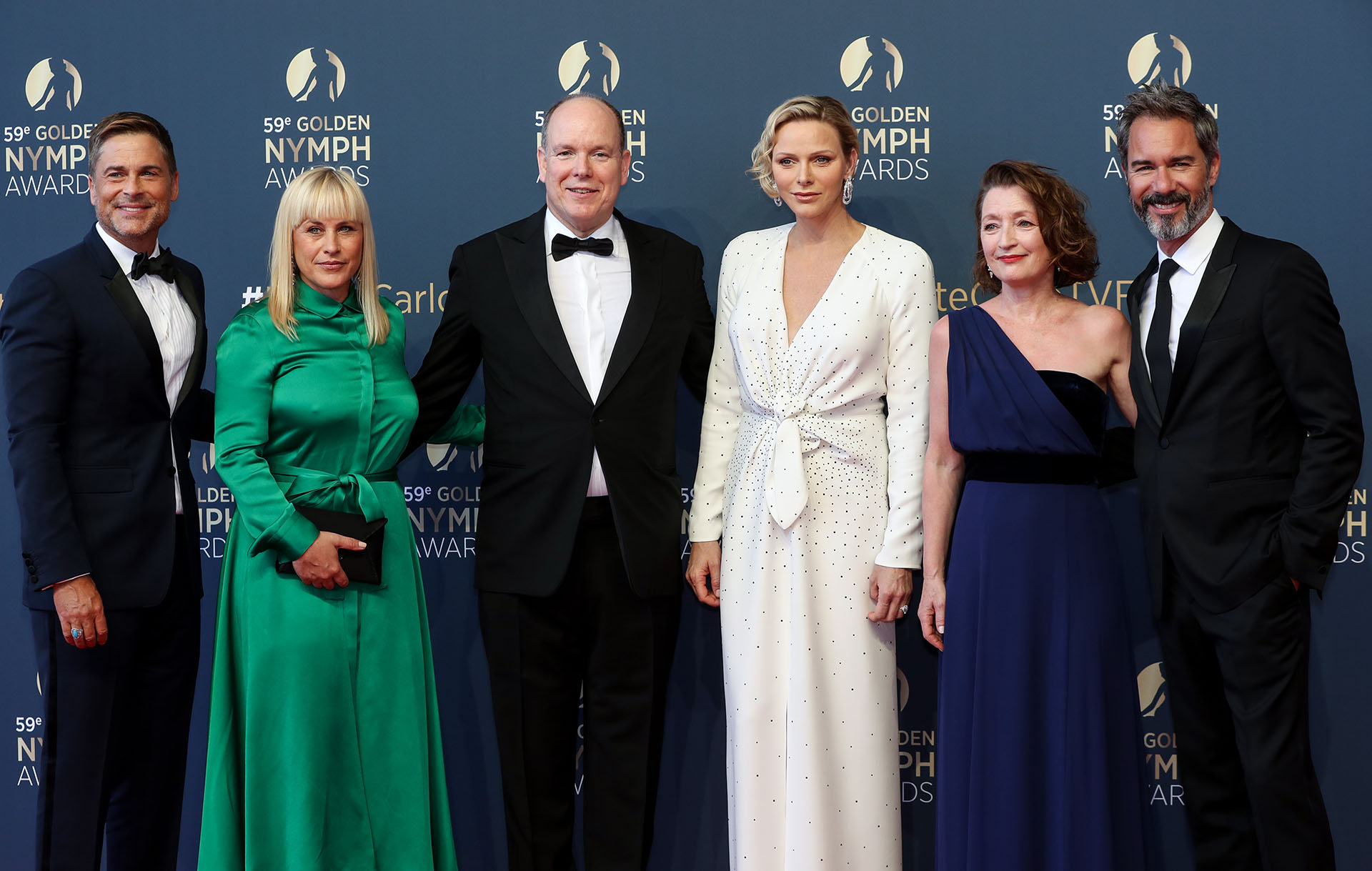 Rob Lowe, Patricia Arquette, Alberto de Mónaco y su mujer Charlene, Lesley Manville y Eric McCormack