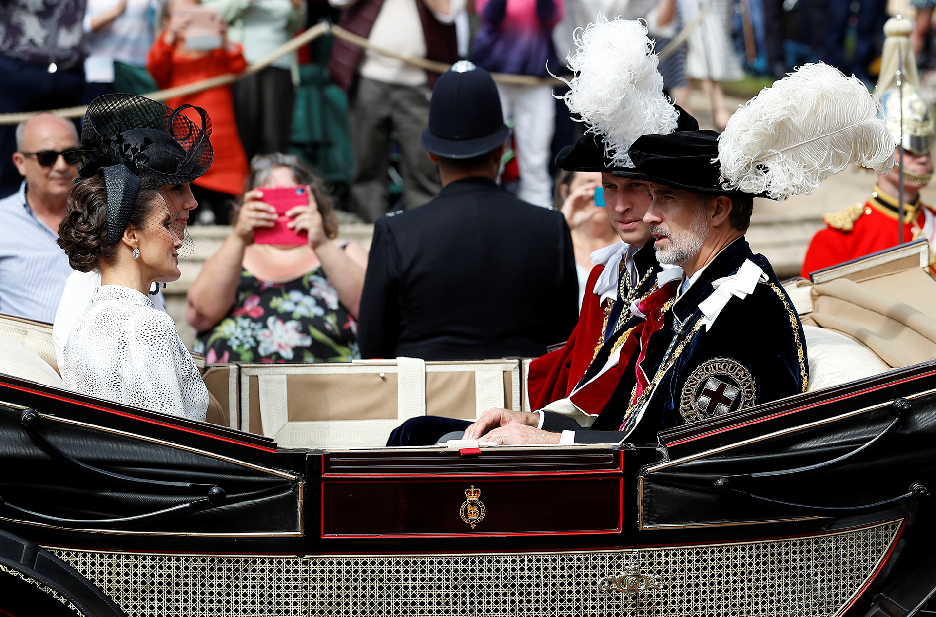 Los reyes de España junto a los duques de Cambridge, Catalina y Guillermo
